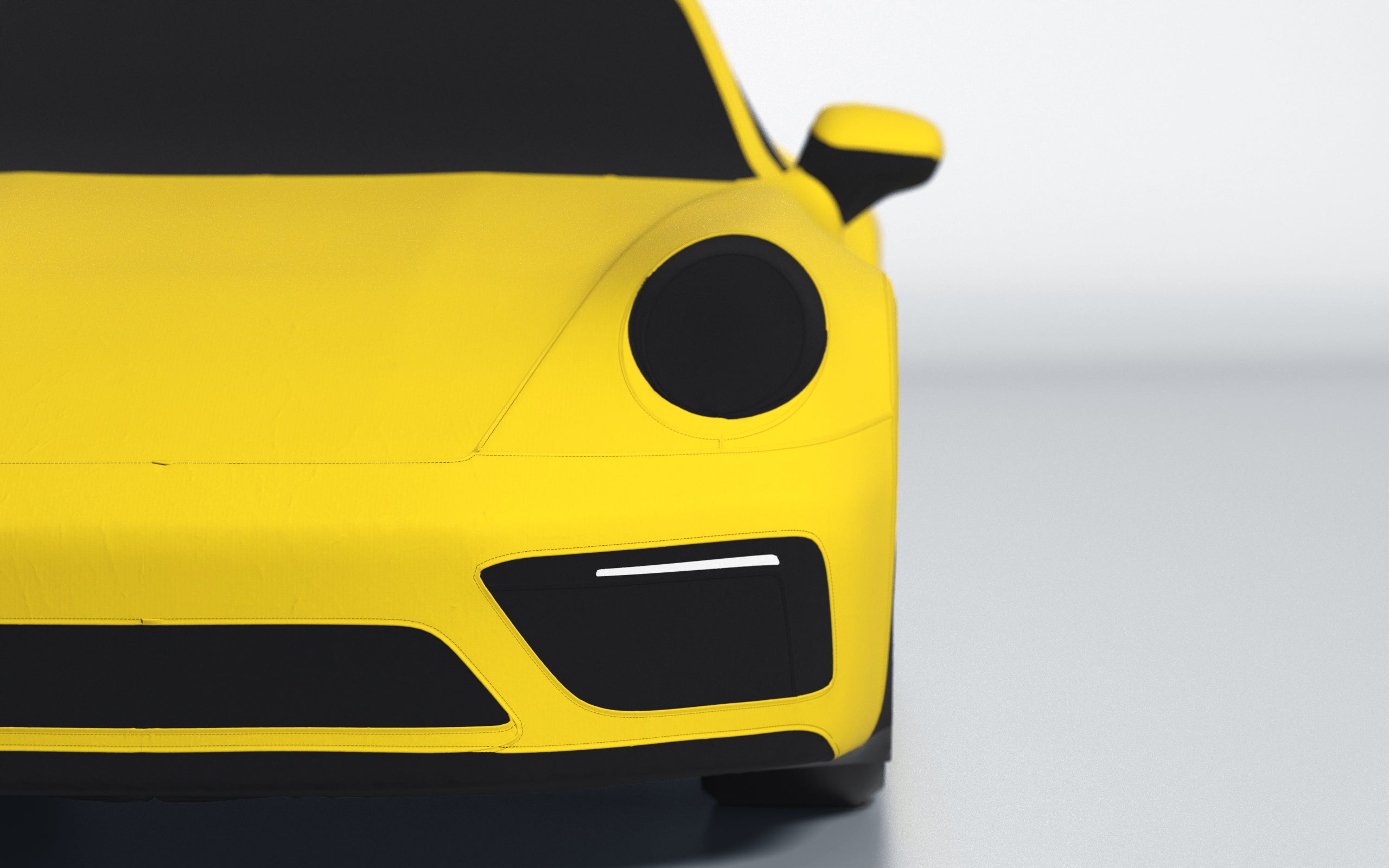 Goodwool tailor-made car cover for Porsche 911 (992.1) Carrera GTS — Yellow 340