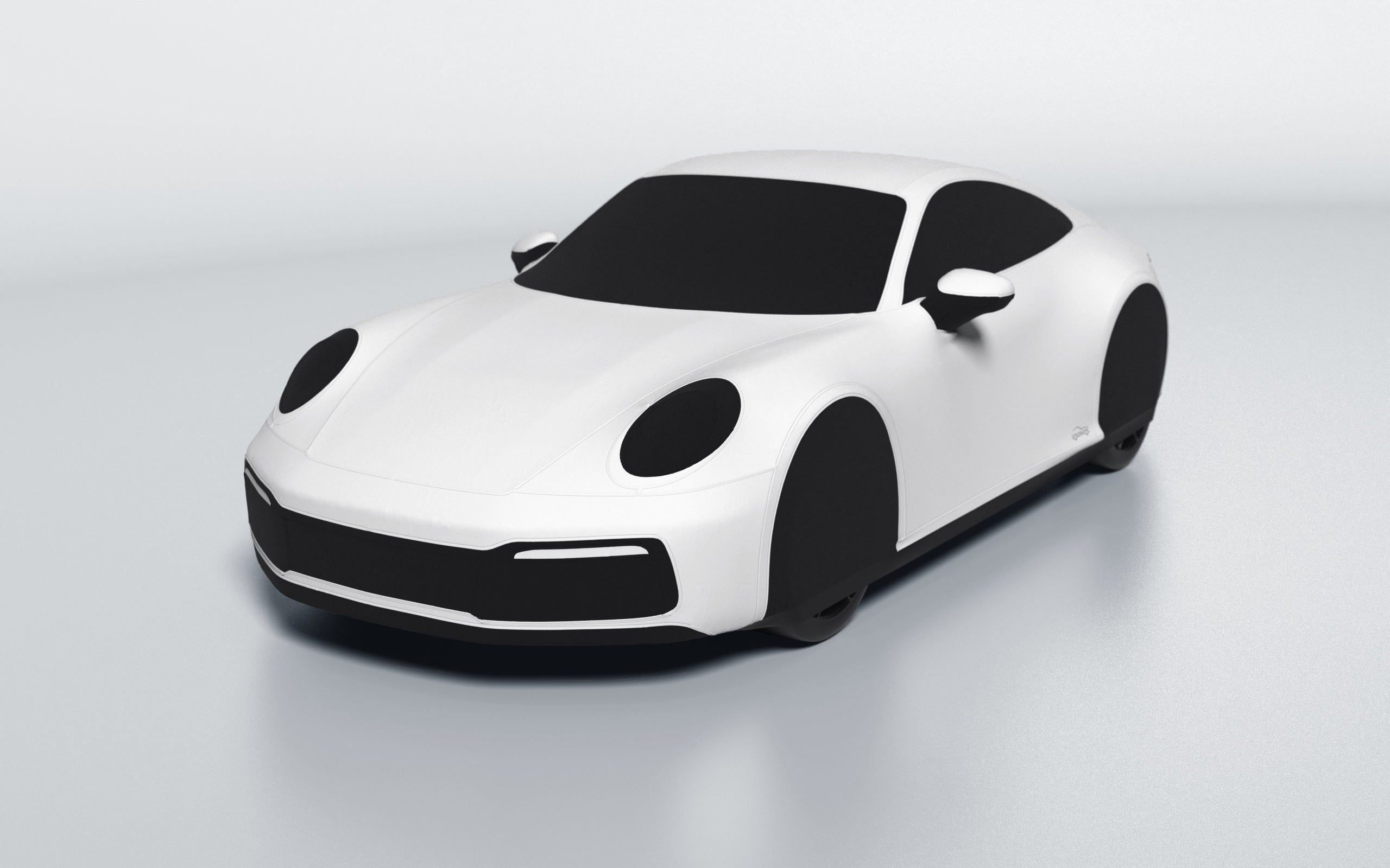 Goodwool tailor-made car cover for Porsche 911 (992.1) Carrera — White 010