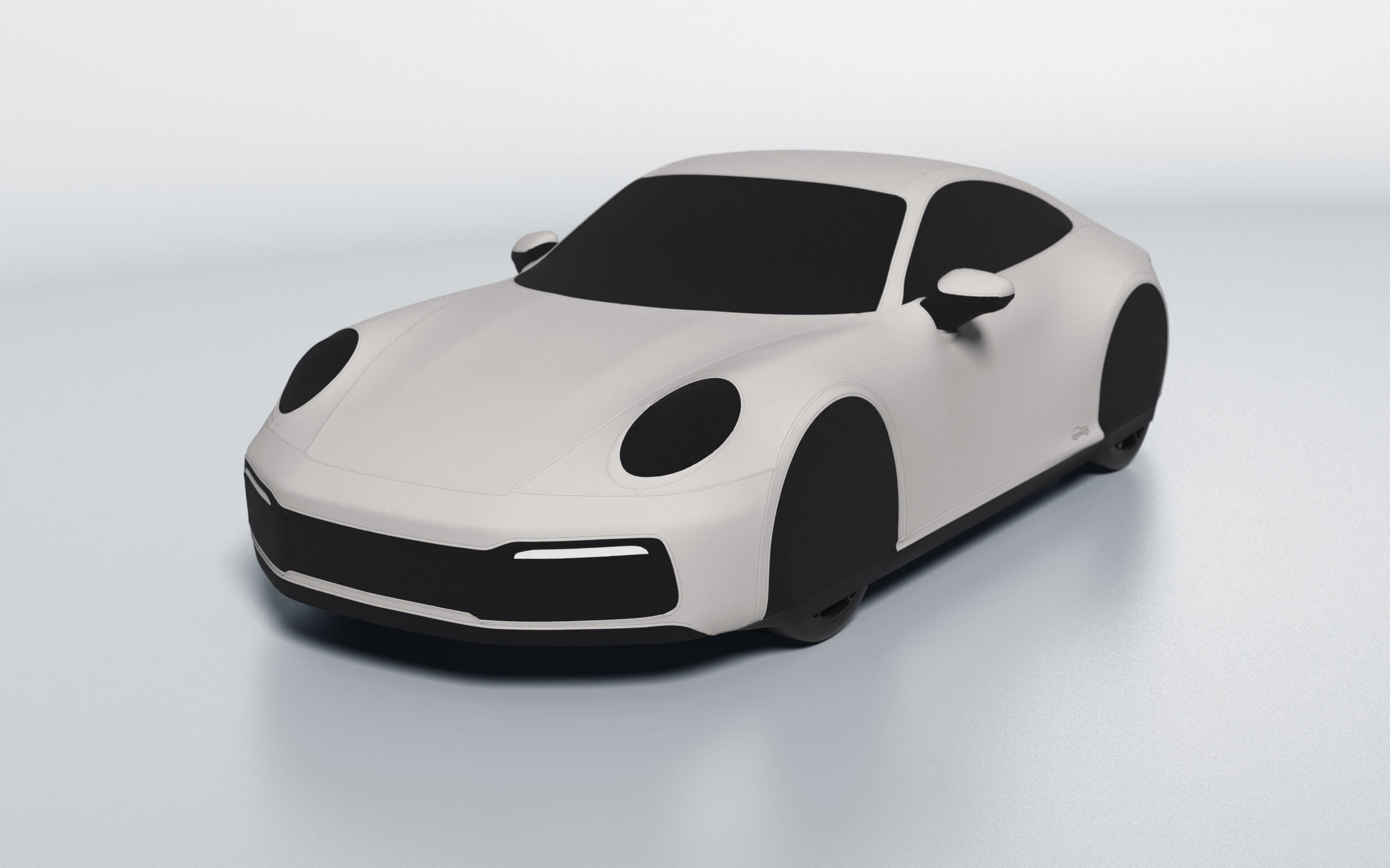 Goodwool tailor-made car cover for Porsche 911 (992.1) Carrera — White 030