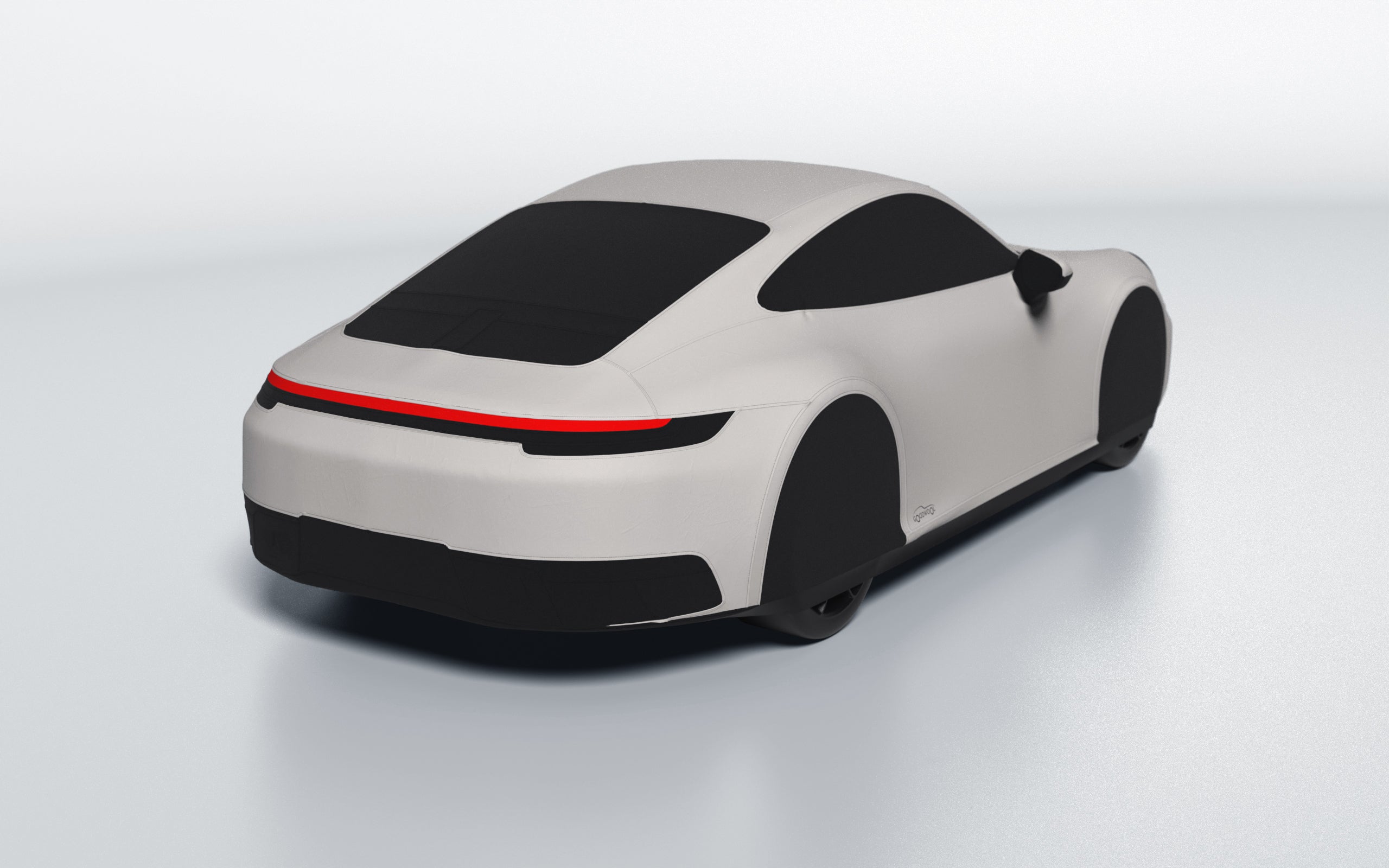 Goodwool tailor-made car cover for Porsche 911 (992.1) Carrera — White 030