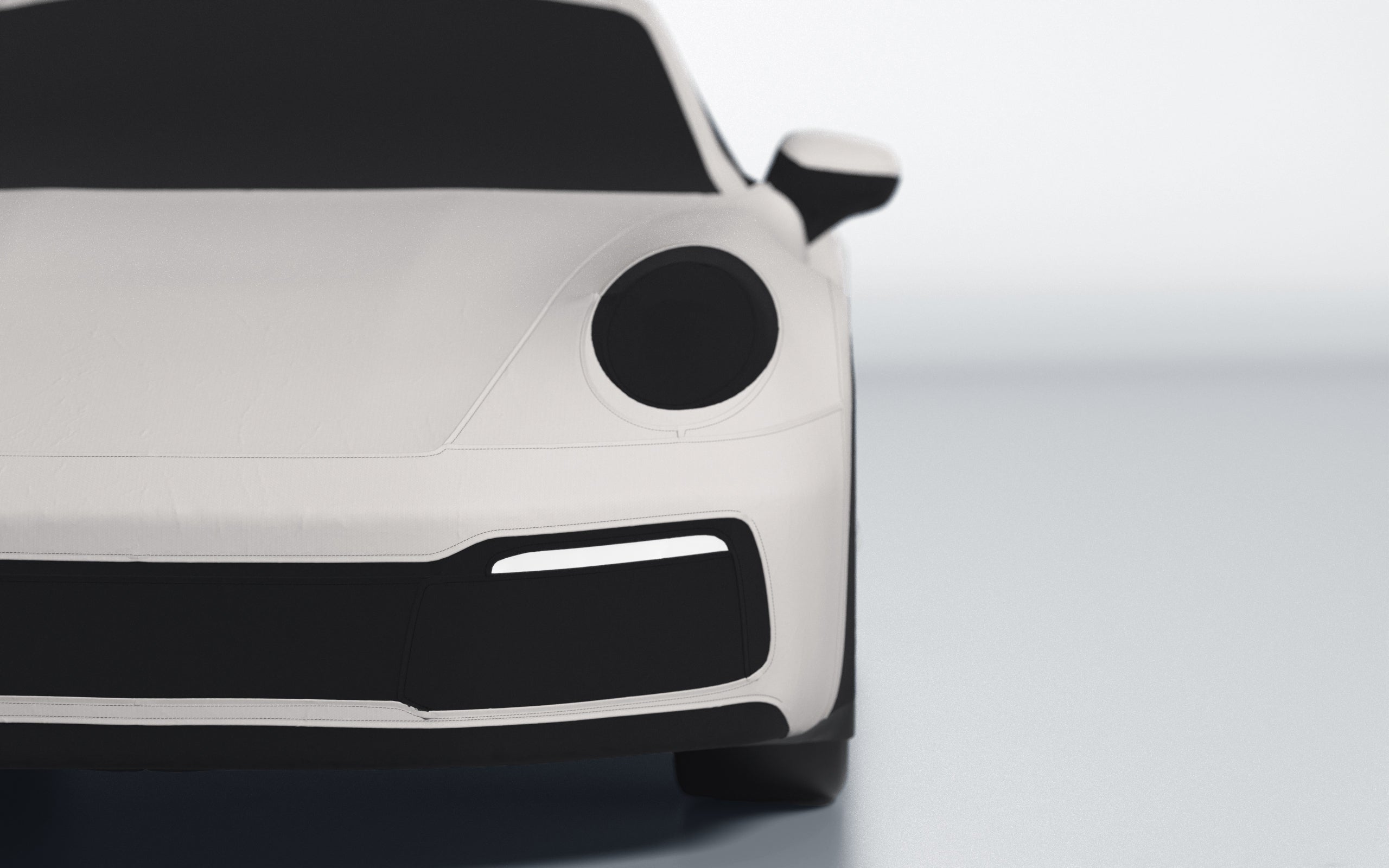 Goodwool tailor-made car cover for Porsche 911 (992.1) Carrera — White 030