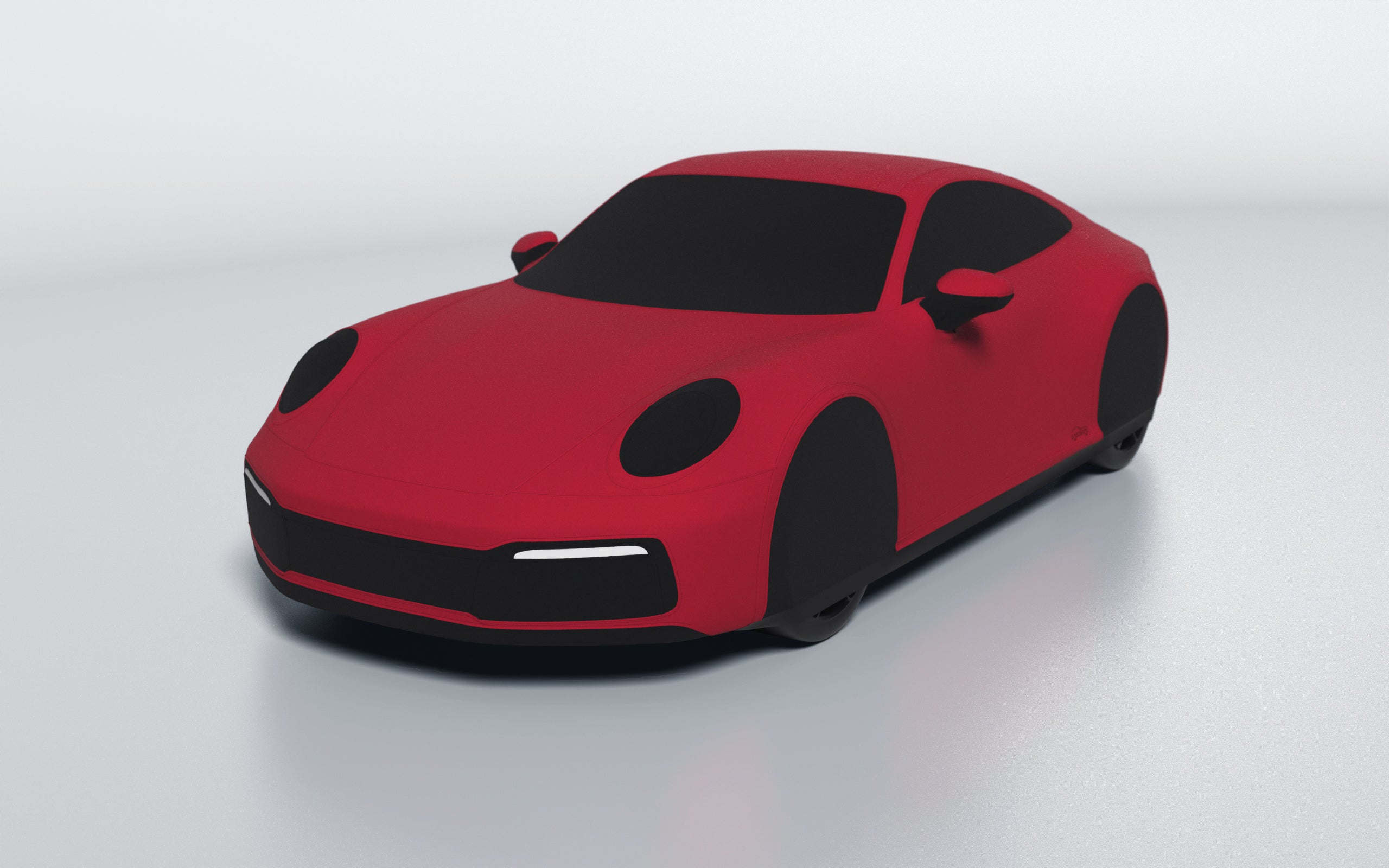 Goodwool tailor-made car cover for Porsche 911 (992.1) Carrera — Red 130