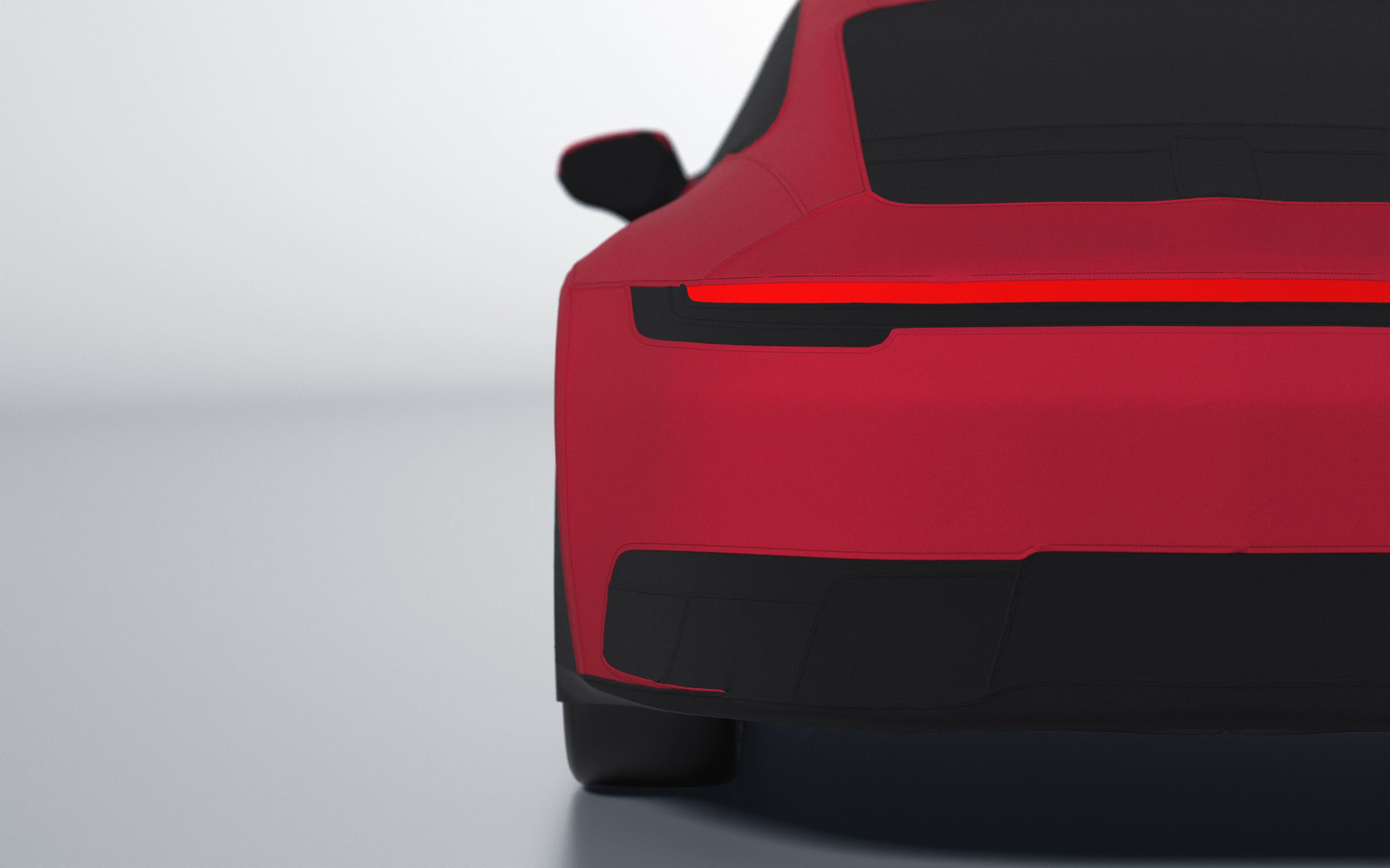 Goodwool tailor-made car cover for Porsche 911 (992.1) Carrera — Red 130