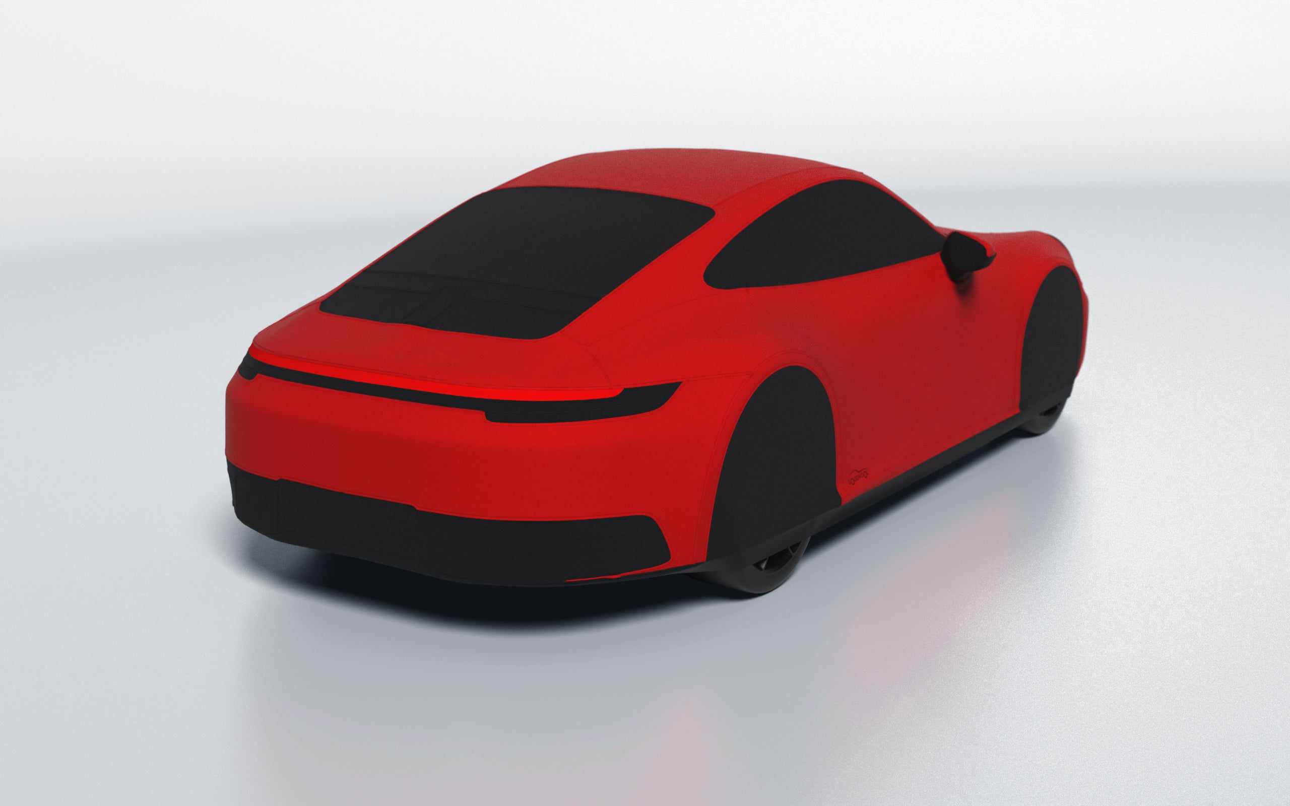 Goodwool tailor-made car cover for Porsche 911 (992.1) Carrera — Red 150