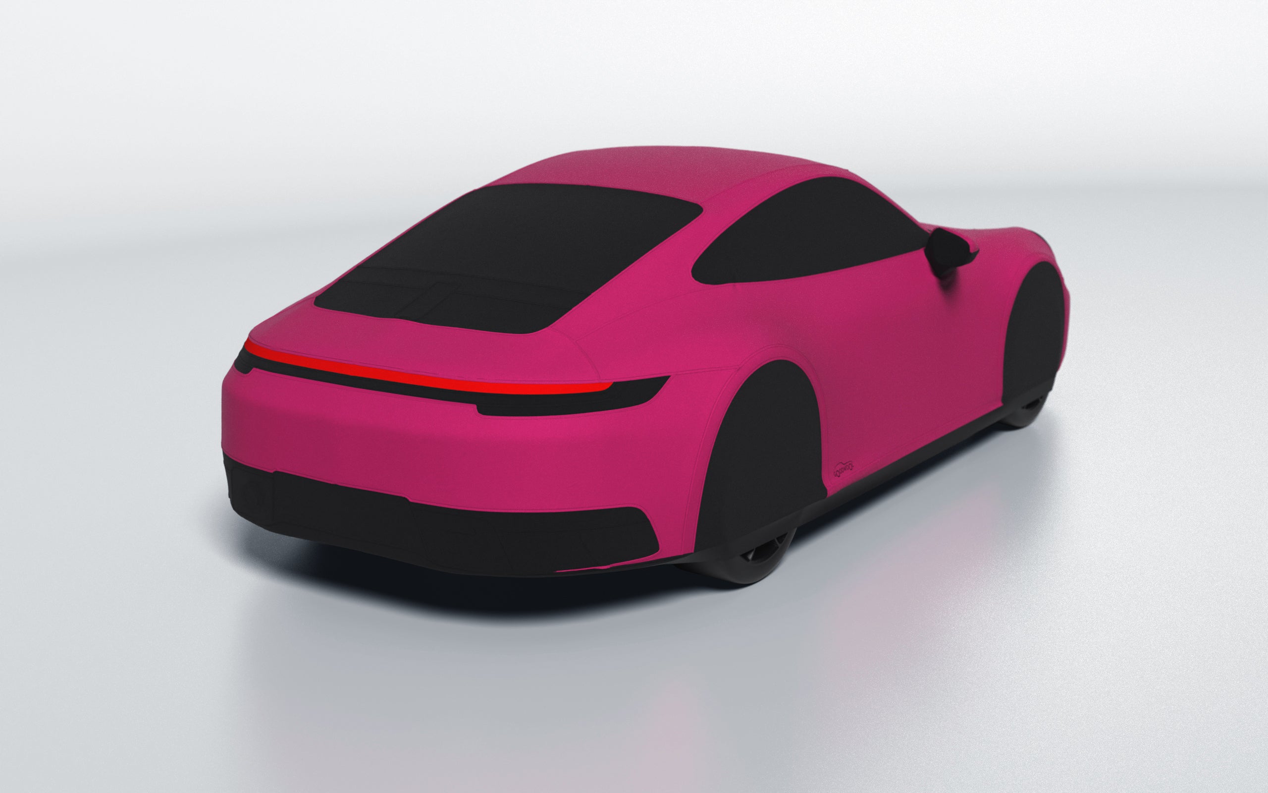 Goodwool tailor-made car cover for Porsche 911 (992.1) Carrera — Purple 620