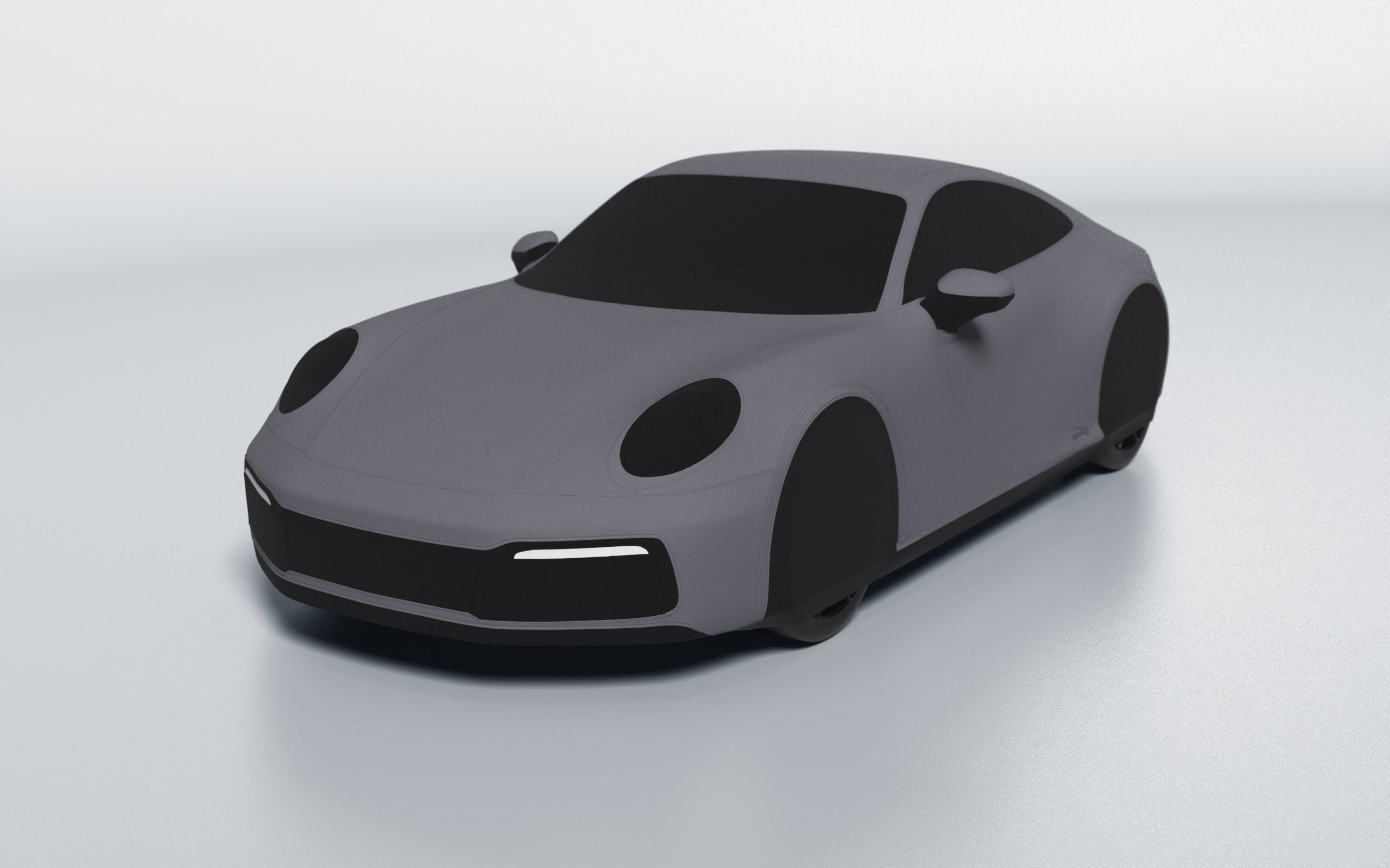 Goodwool tailor-made car cover for Porsche 911 (992.1) Carrera — Grey 770
