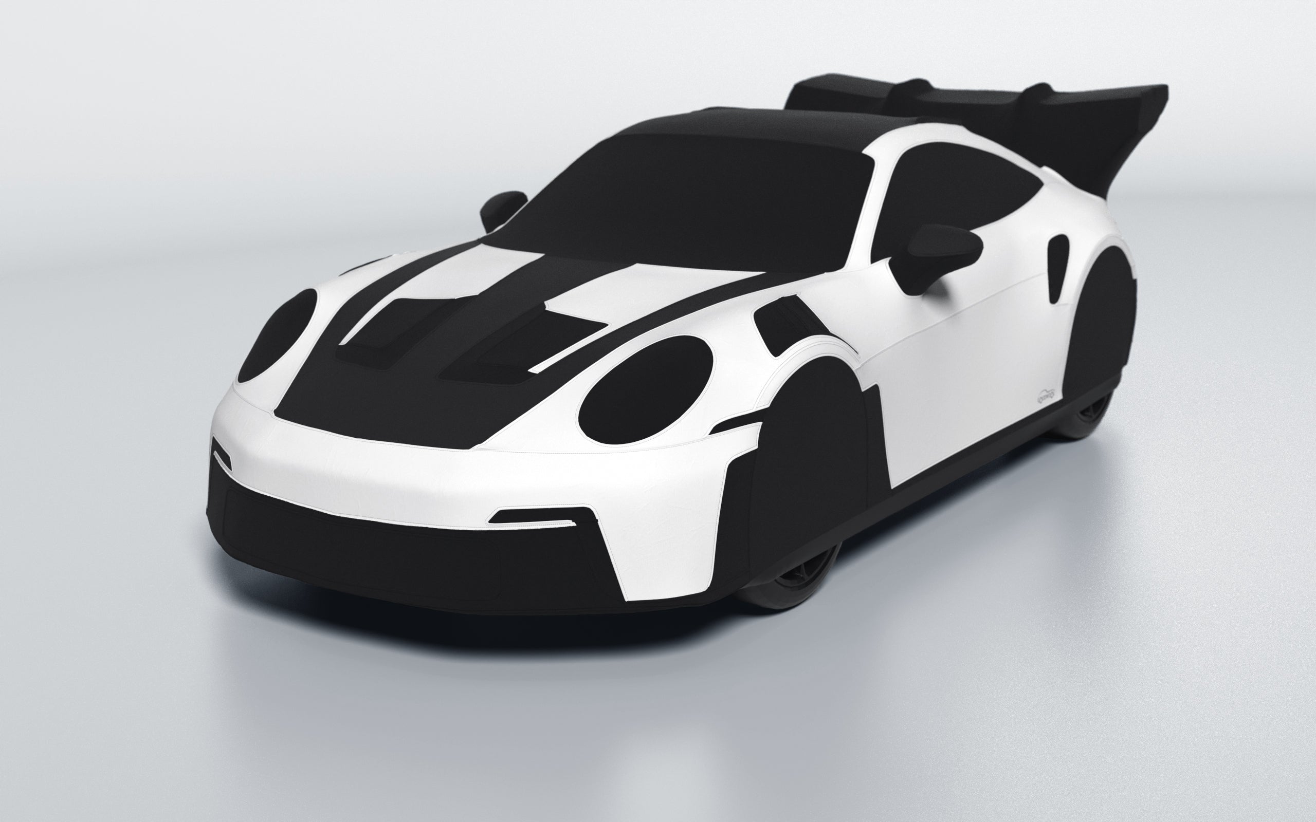Goodwool tailor-made car cover for Porsche 911 (992.1) GT3 RS — White 010