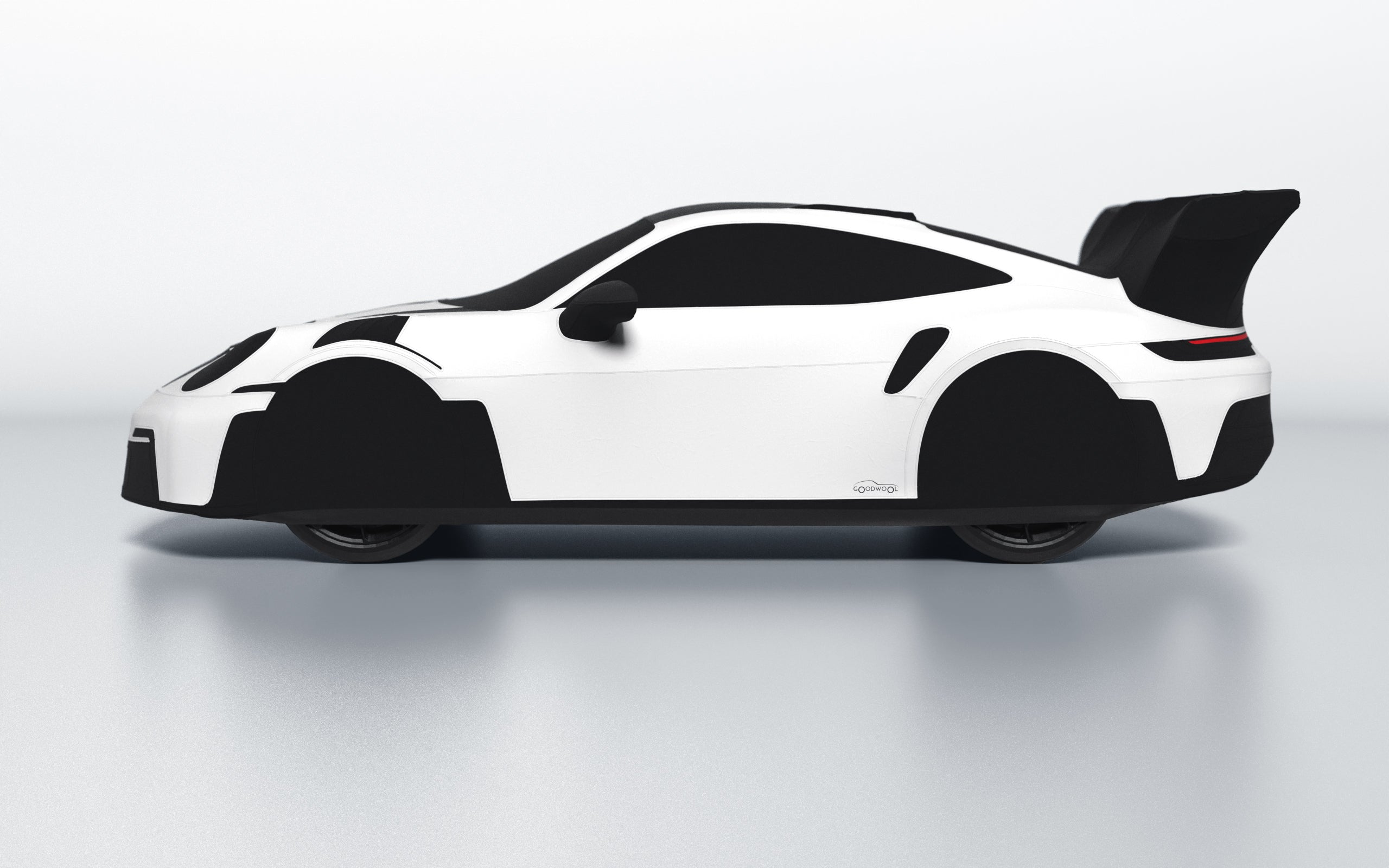 Goodwool tailor-made car cover for Porsche 911 (992.1) GT3 RS — White 010