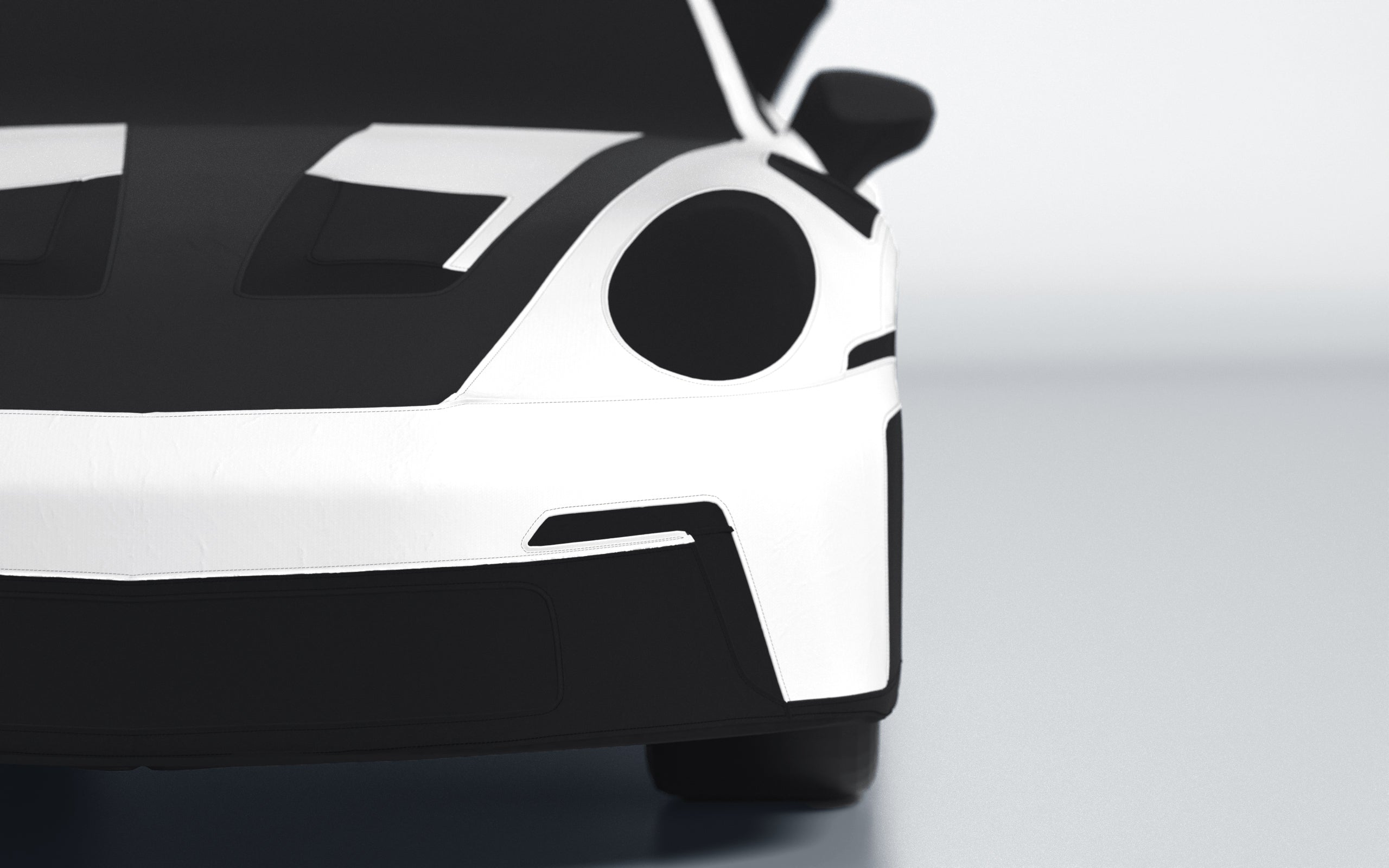 Goodwool tailor-made car cover for Porsche 911 (992.1) GT3 RS — White 010