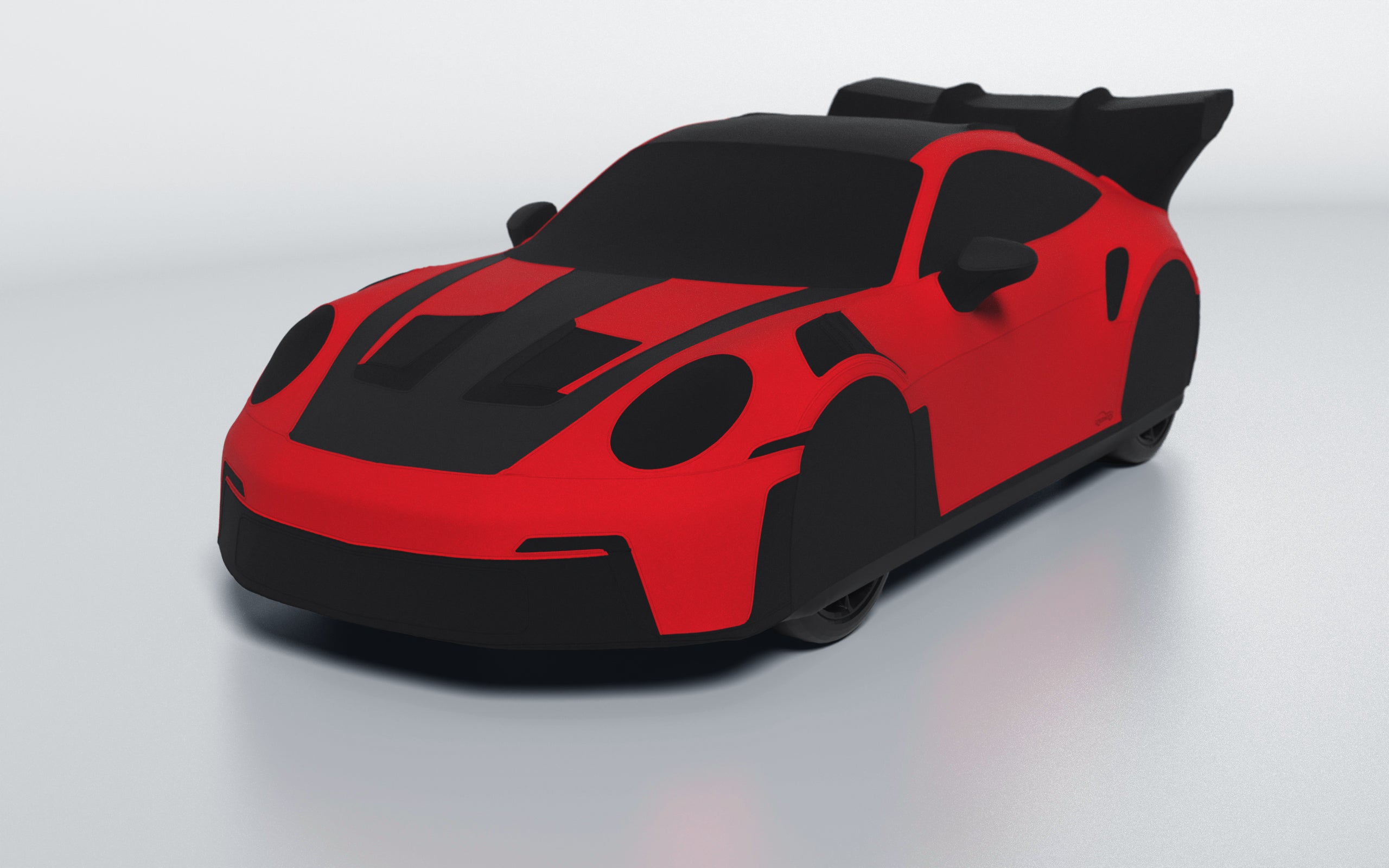 Goodwool tailor-made car cover for Porsche 911 (992.1) GT3 RS — Red 150