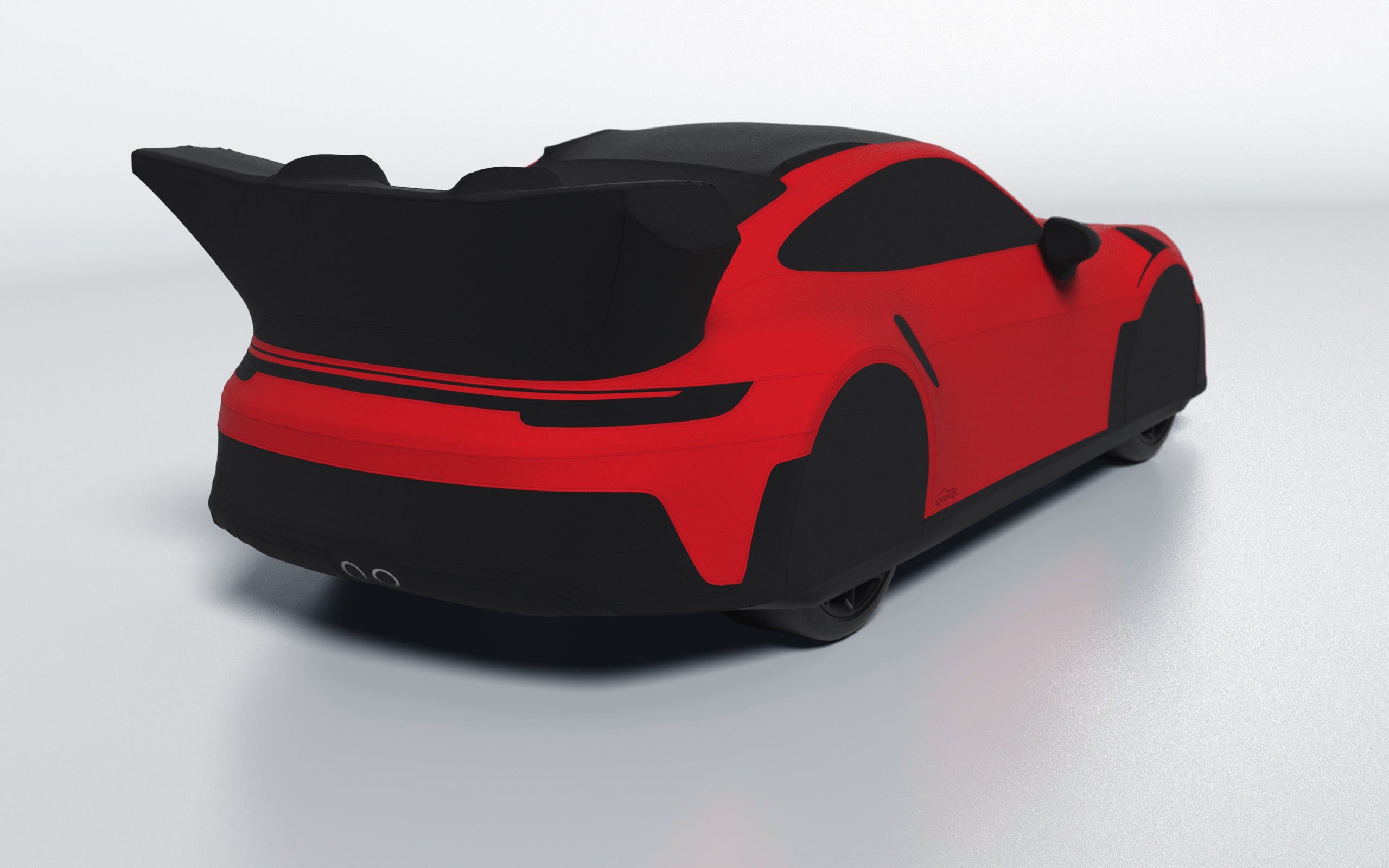 Goodwool tailor-made car cover for Porsche 911 (992.1) GT3 RS — Red 150