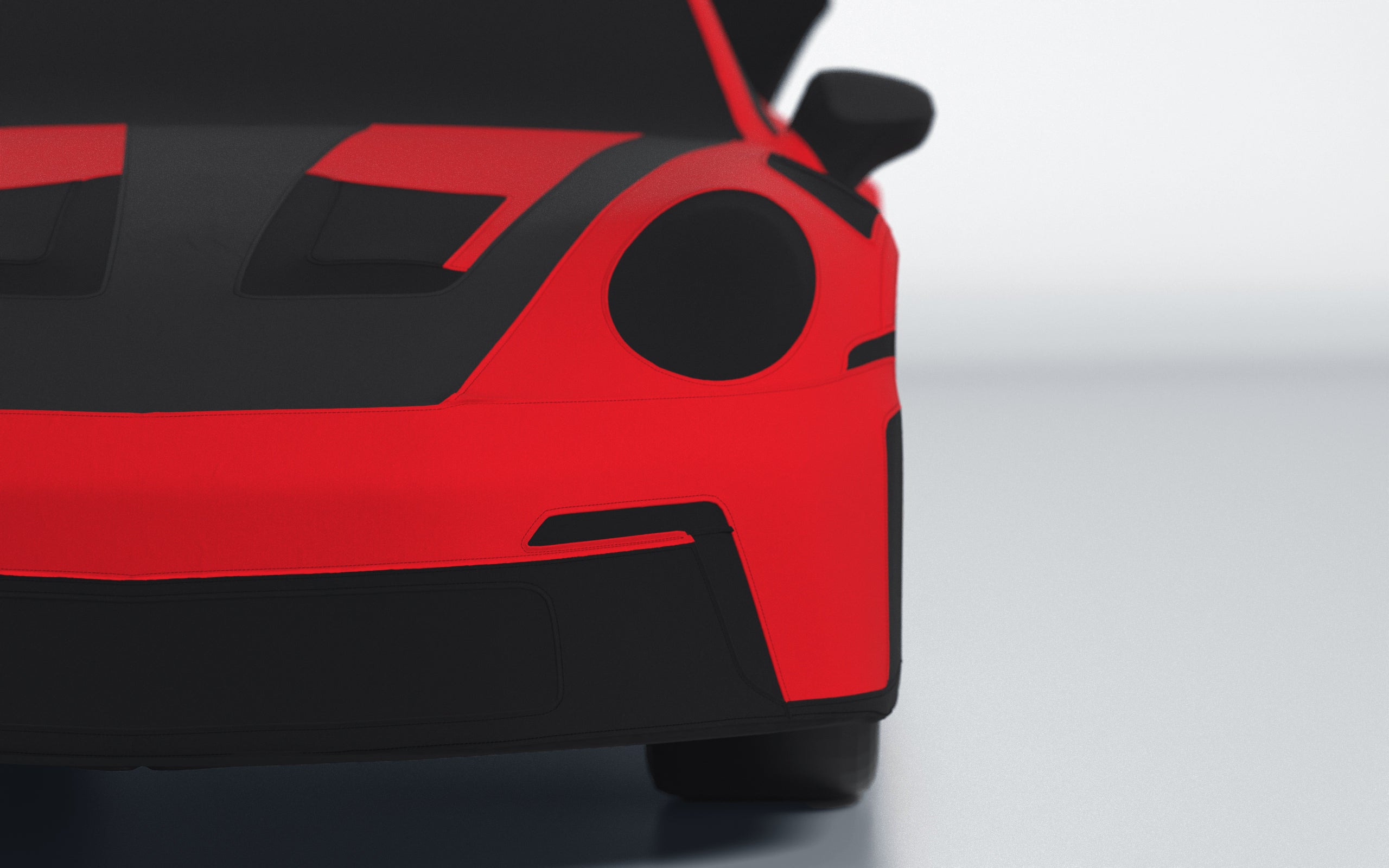 Goodwool tailor-made car cover for Porsche 911 (992.1) GT3 RS — Red 150