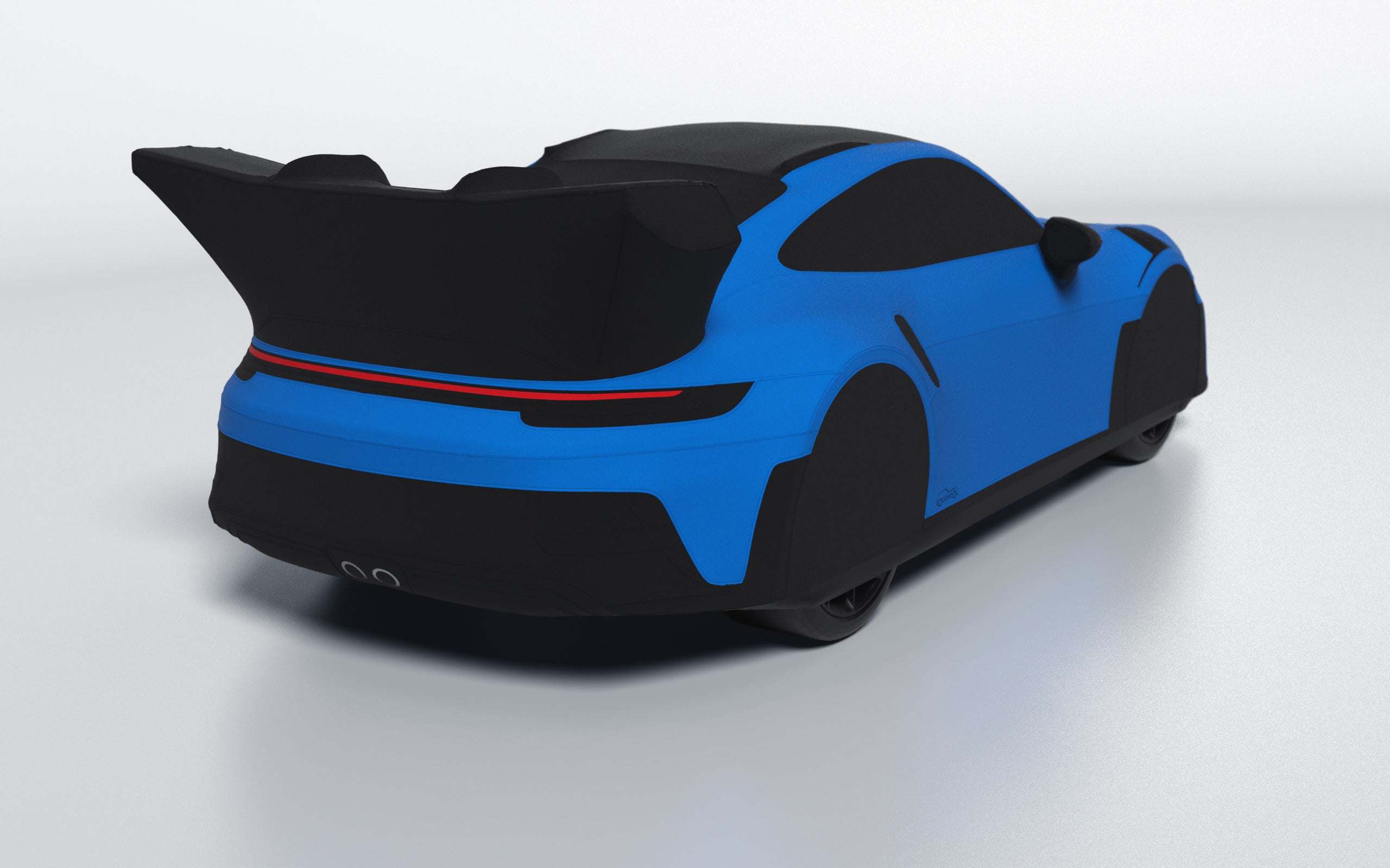 Goodwool tailor-made car cover for Porsche 911 (992.1) GT3 RS — Blue 540