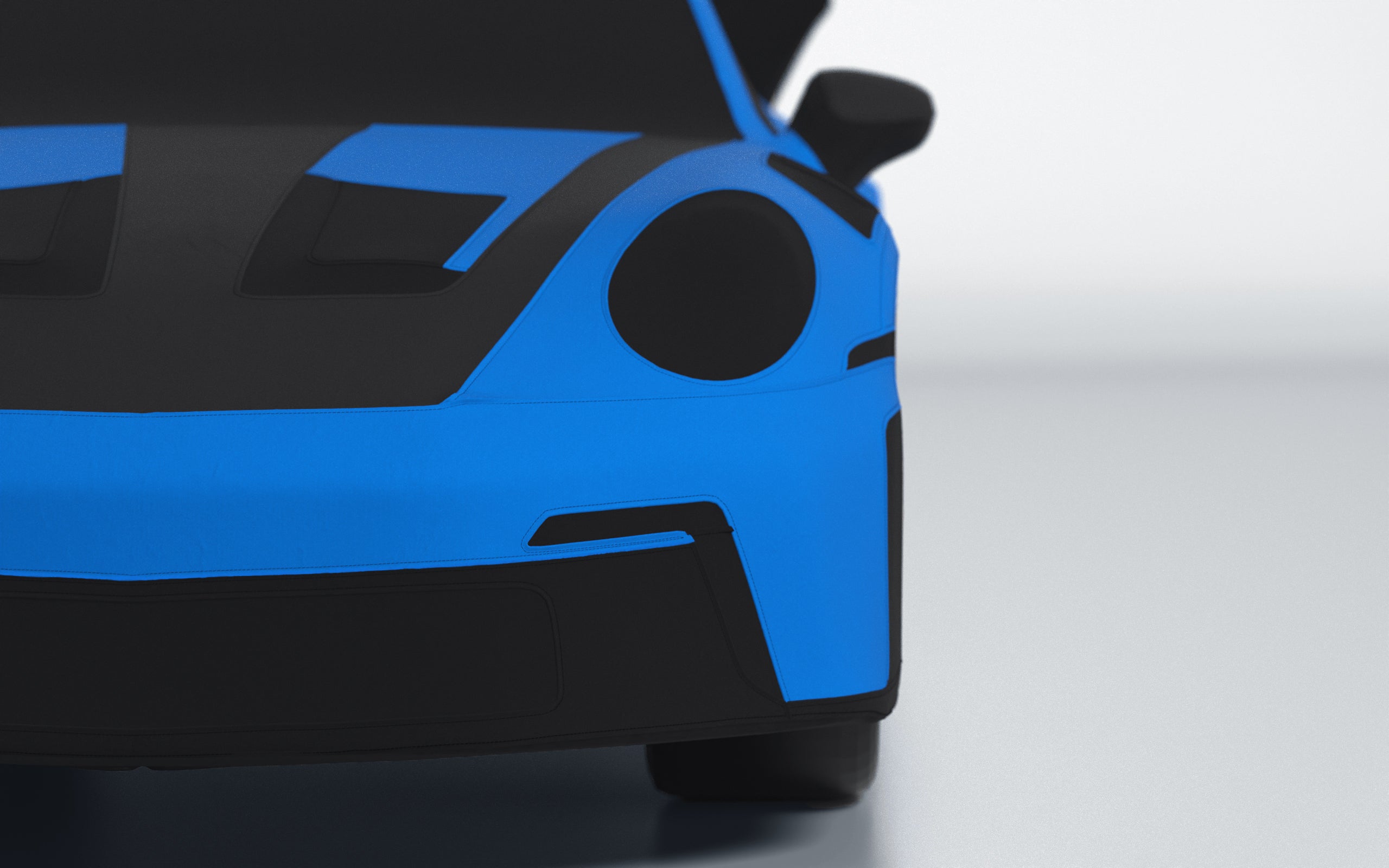 Goodwool tailor-made car cover for Porsche 911 (992.1) GT3 RS — Blue 540