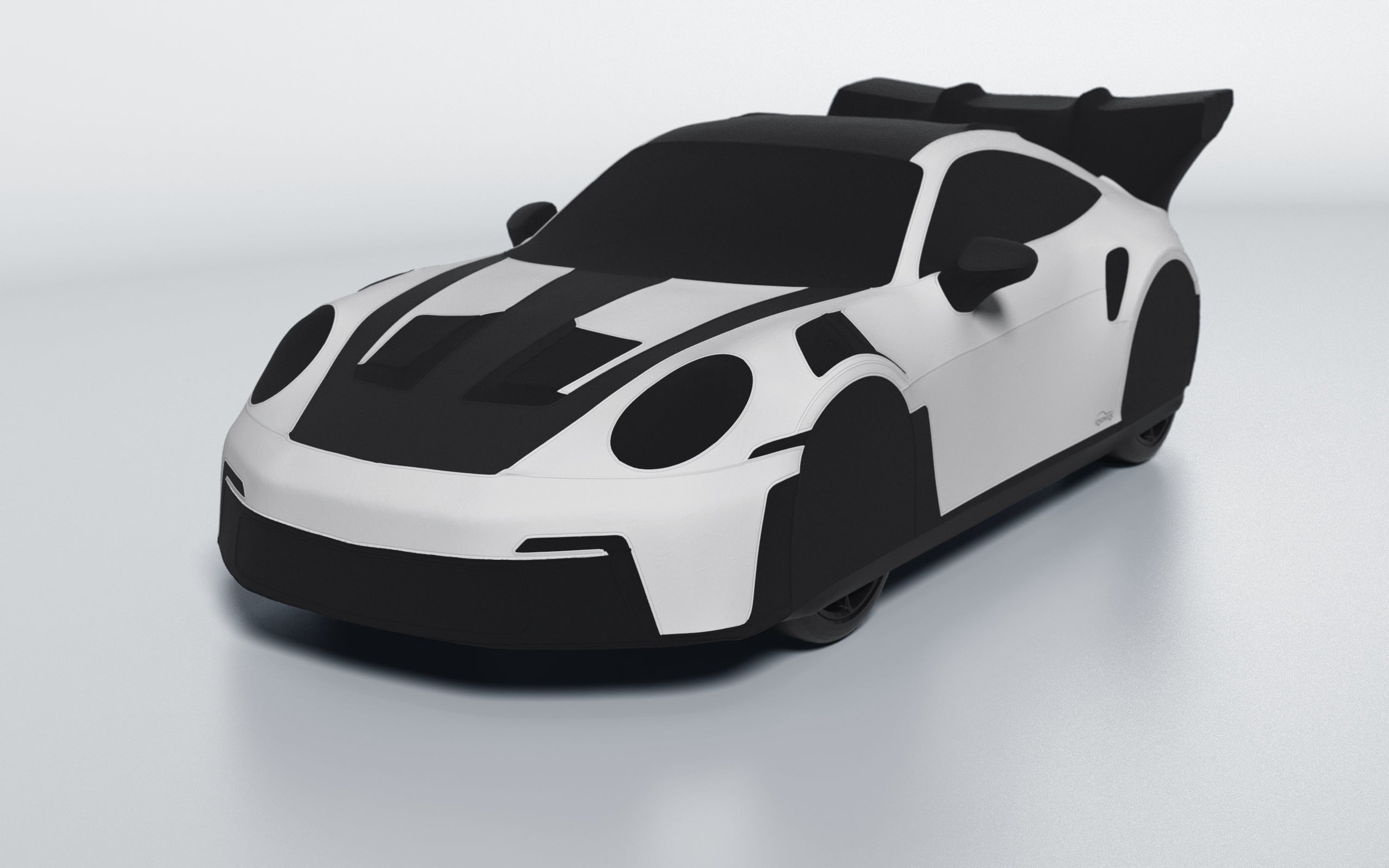 Goodwool tailor-made car cover for Porsche 911 (992.1) GT3 RS — Grey 710