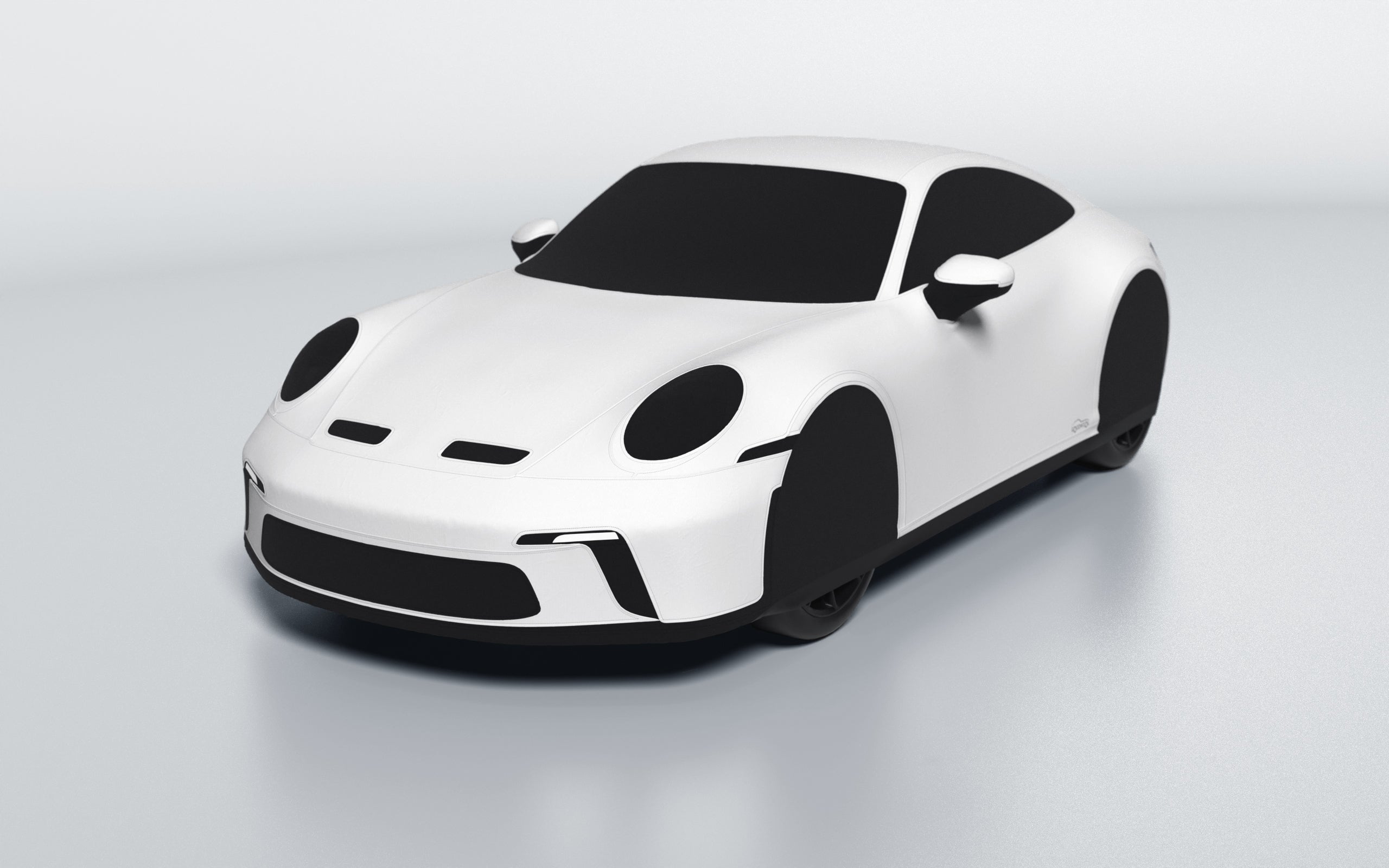 Goodwool tailor-made car cover for Porsche 911 (992.1) GT3 Touring — White 010