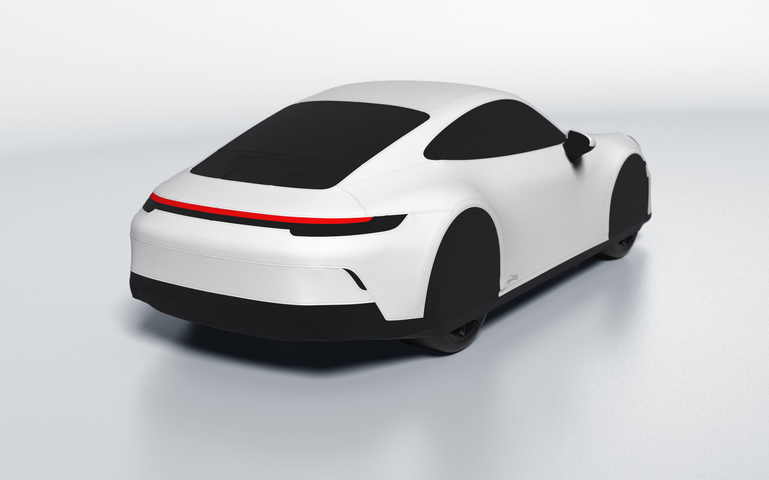 Goodwool tailor-made car cover for Porsche 911 (992.1) GT3 Touring — White 010