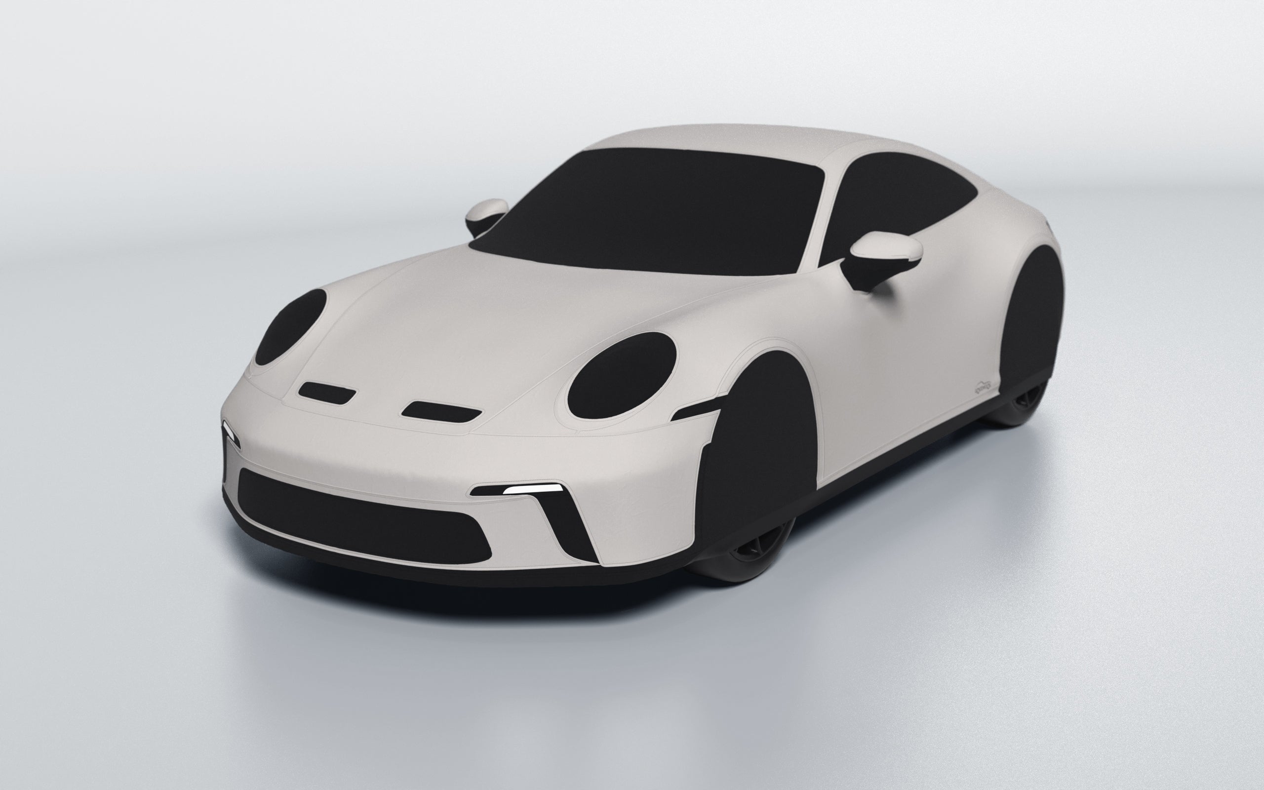 Goodwool tailor-made car cover for Porsche 911 (992.1) GT3 Touring — White 030