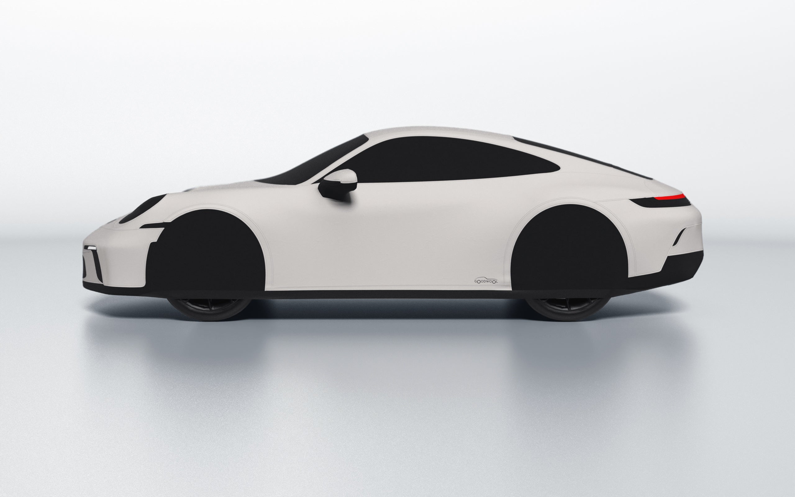 Goodwool tailor-made car cover for Porsche 911 (992.1) GT3 Touring — White 030
