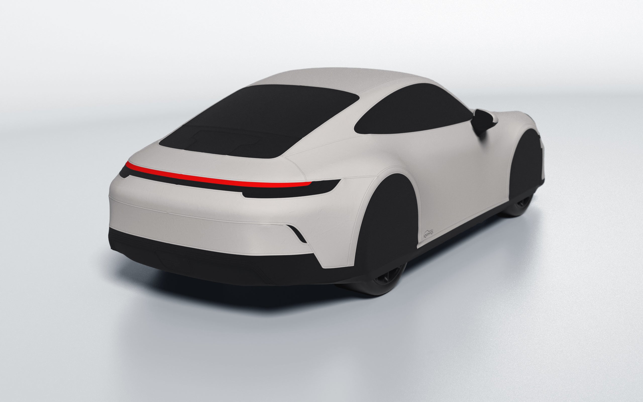 Goodwool tailor-made car cover for Porsche 911 (992.1) GT3 Touring — White 030