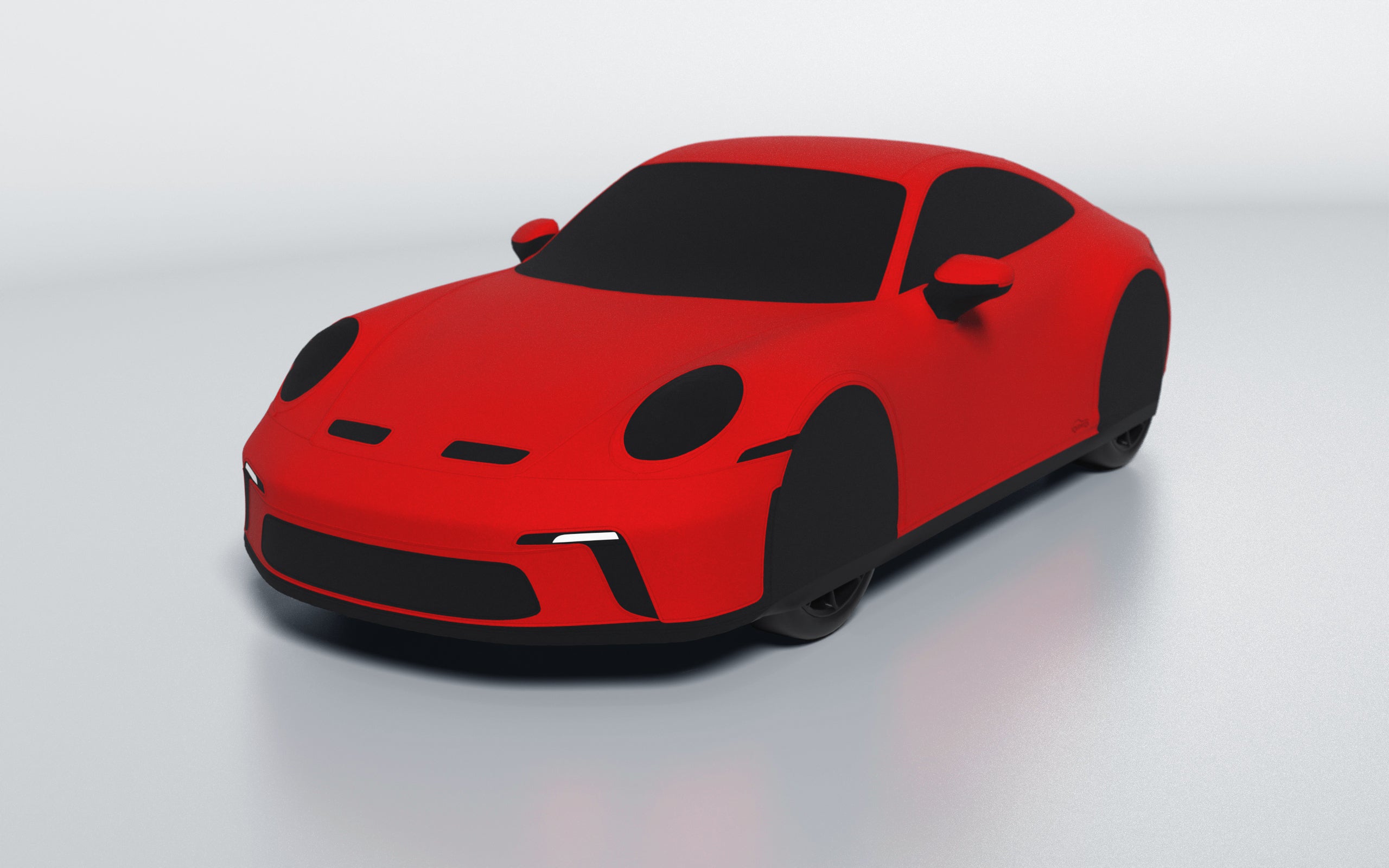 Goodwool tailor-made car cover for Porsche 911 (992.1) GT3 Touring — Red 150