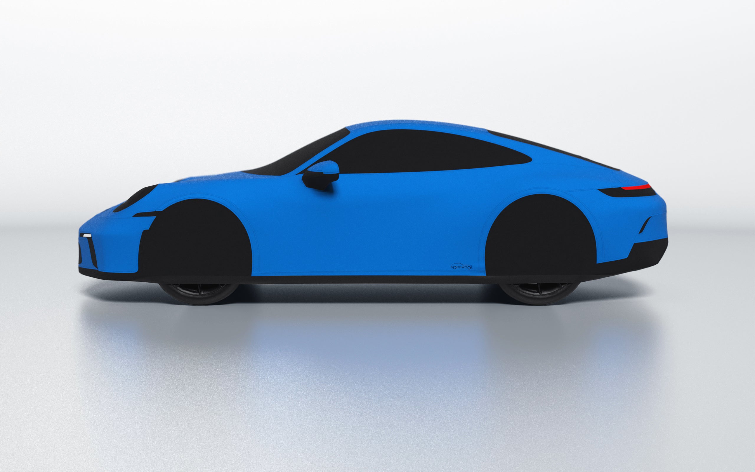 Goodwool tailor-made car cover for Porsche 911 (992.1) GT3 Touring — Blue 540