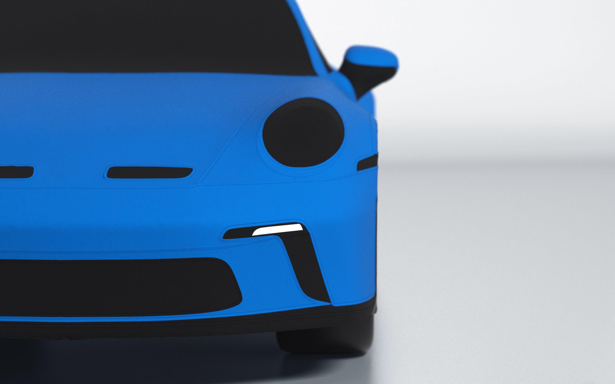 Goodwool tailor-made car cover for Porsche 911 (992.1) GT3 Touring — Blue 540
