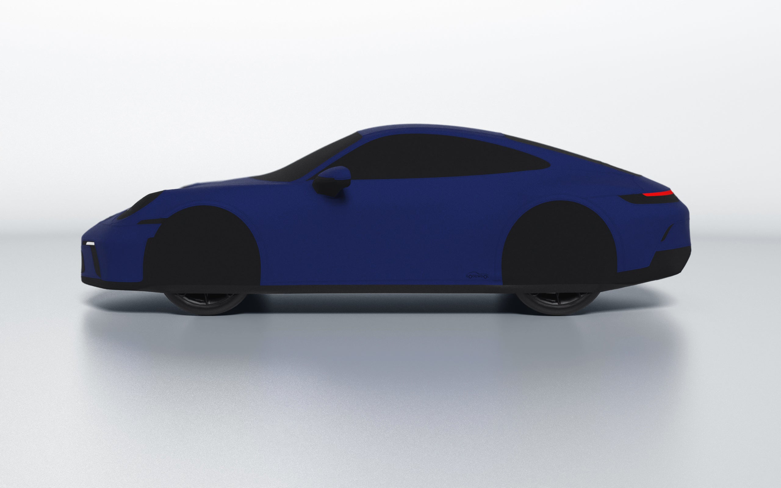 Goodwool tailor-made car cover for Porsche 911 (992.1) GT3 Touring — Blue 580