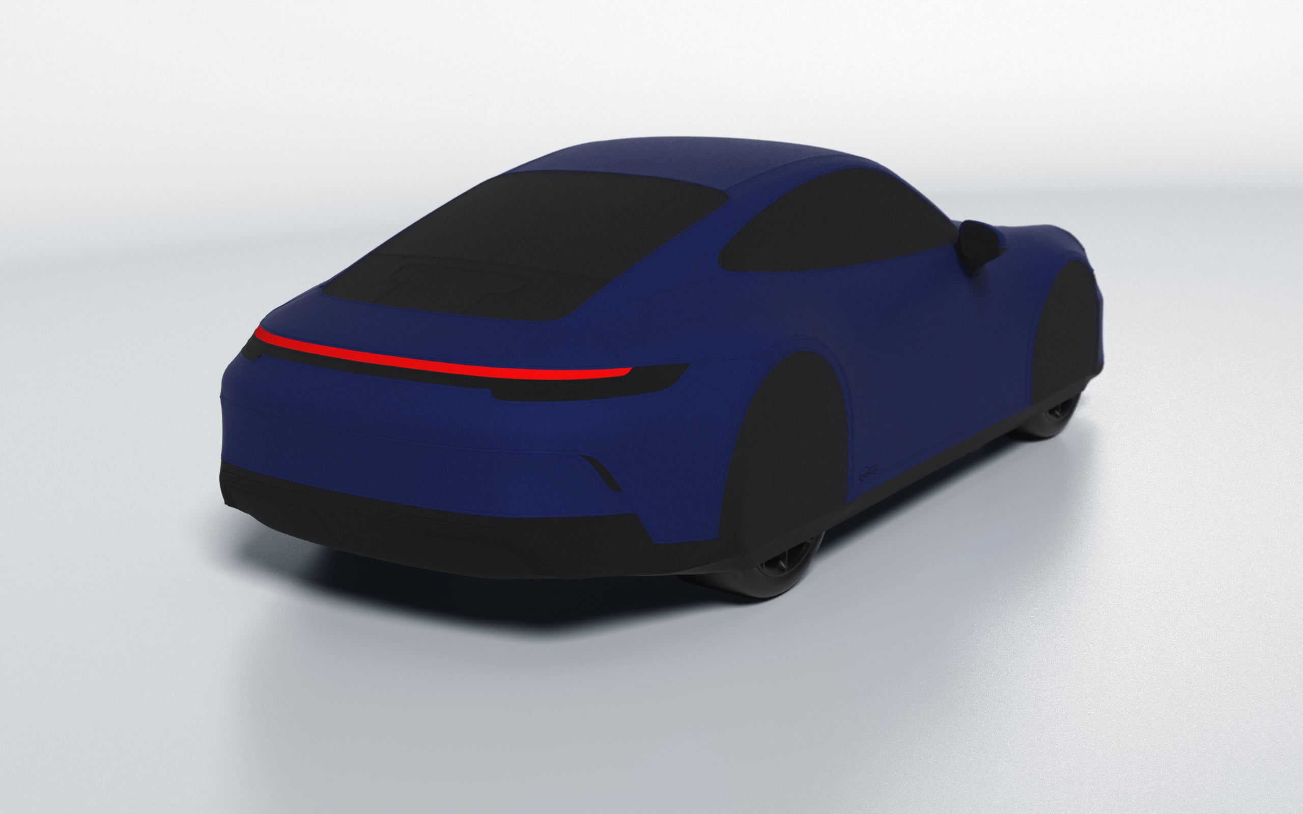 Goodwool tailor-made car cover for Porsche 911 (992.1) GT3 Touring — Blue 580