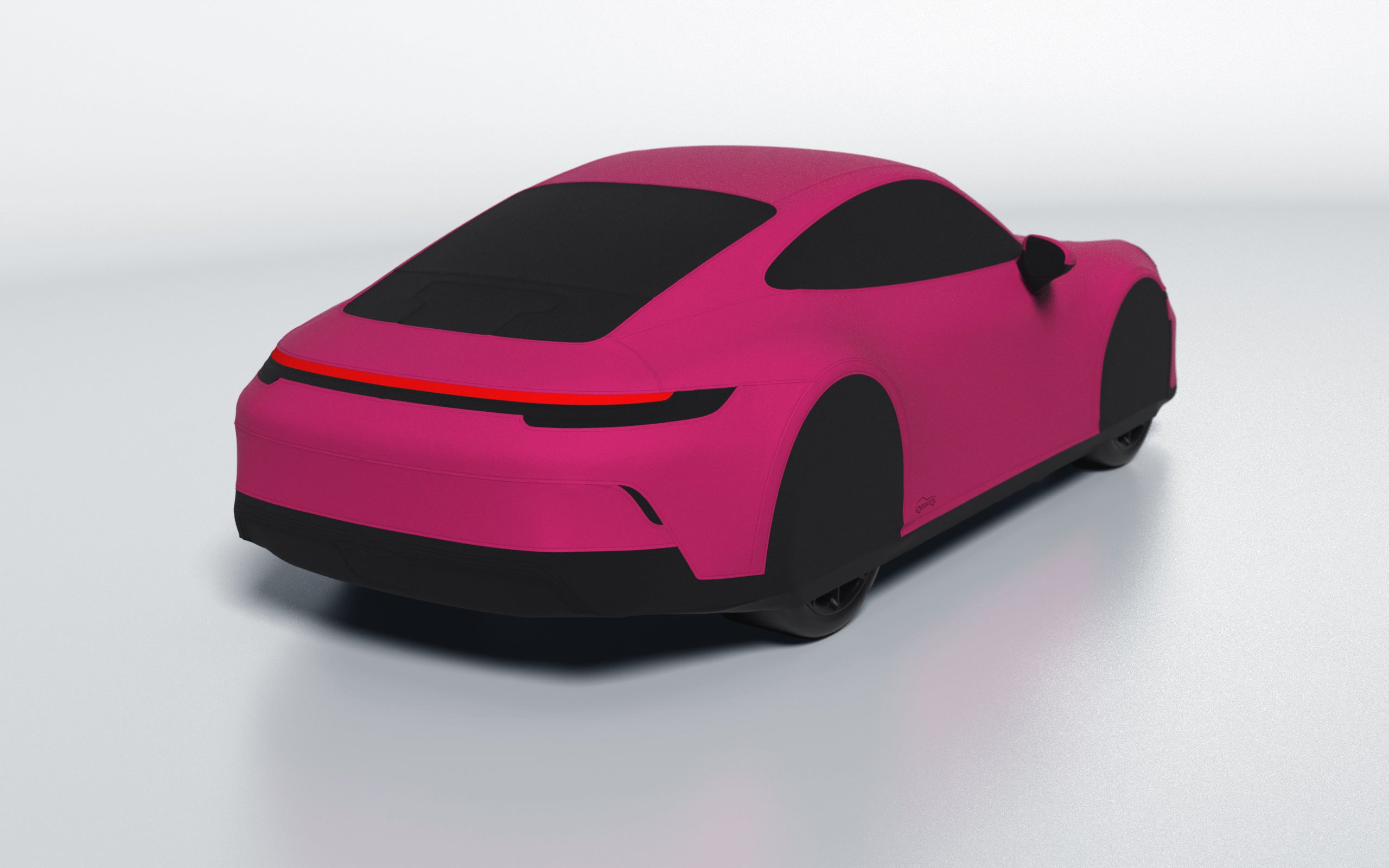 Goodwool tailor-made car cover for Porsche 911 (992.1) GT3 Touring — Purple 620