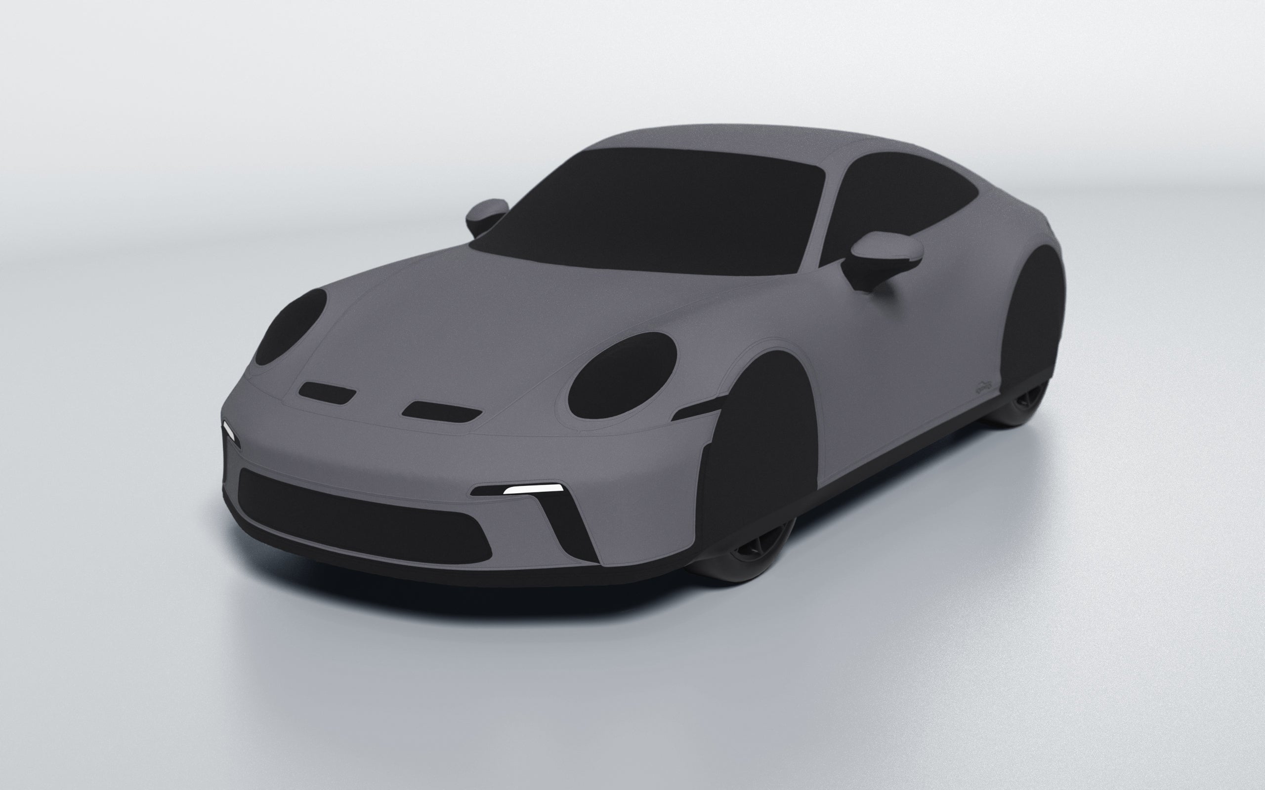 Goodwool tailor-made car cover for Porsche 911 (992.1) GT3 Touring — Grey 770