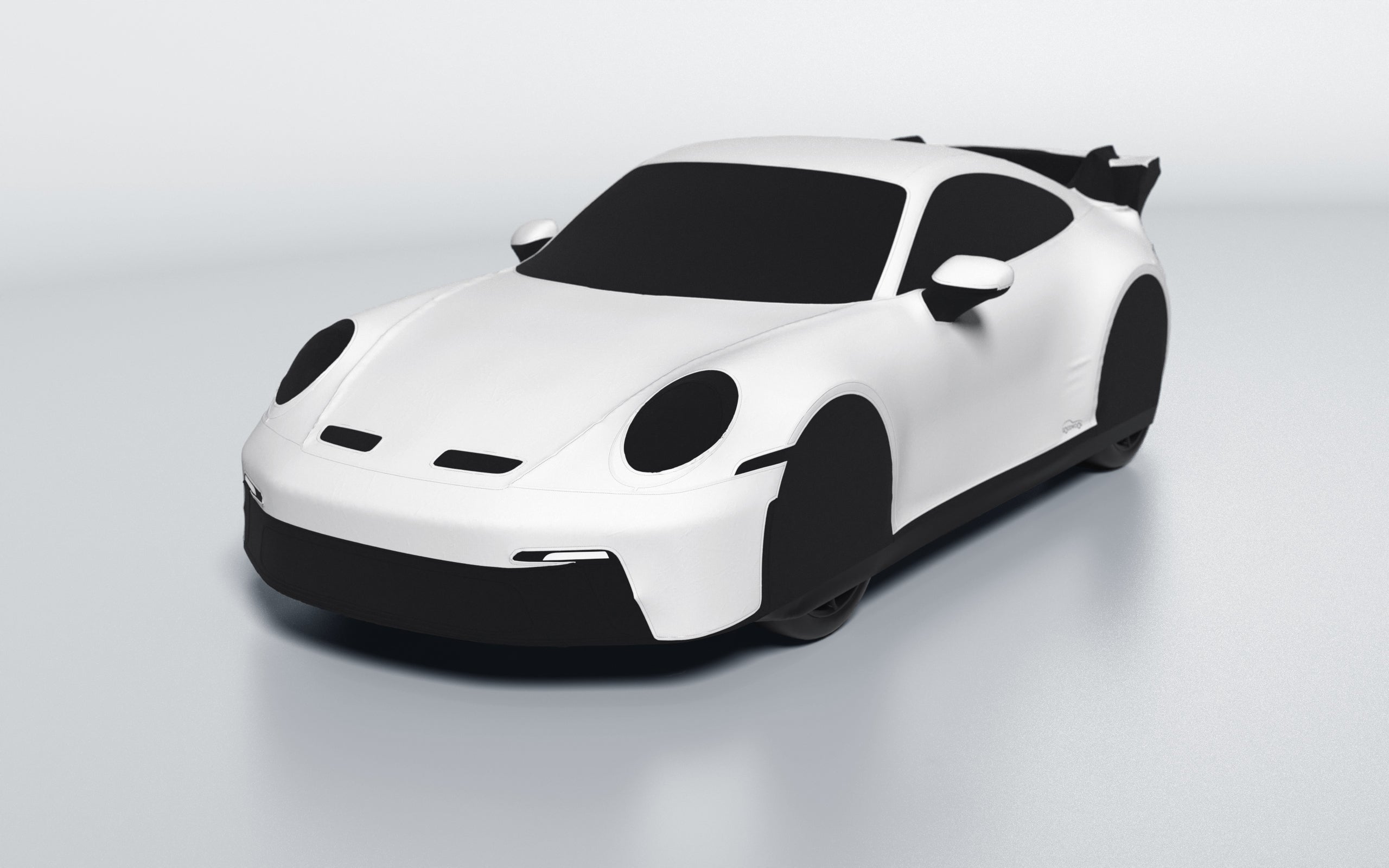 Goodwool tailor-made car cover for Porsche 911 (992.1) GT3 — White 010