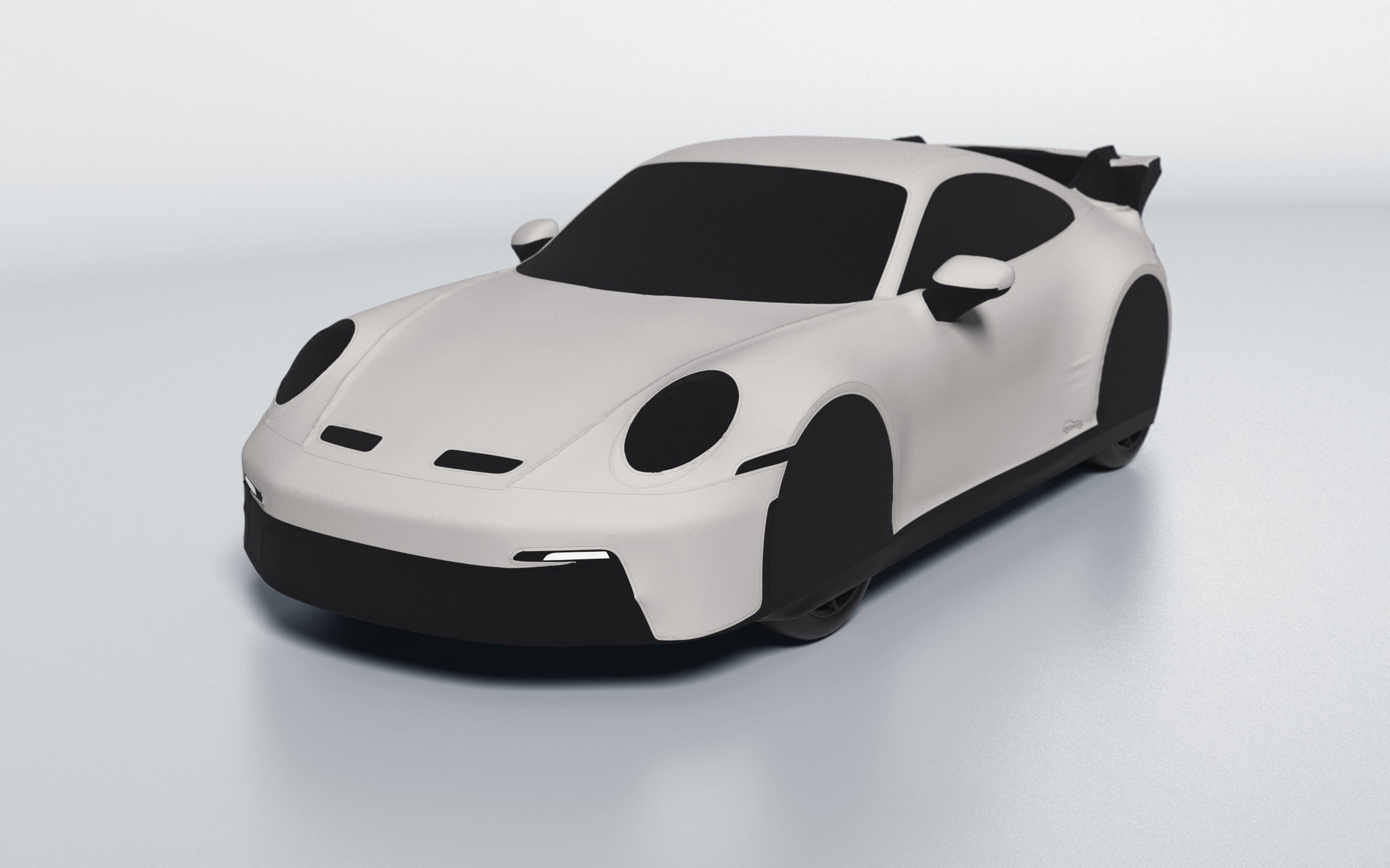 Goodwool tailor-made car cover for Porsche 911 (992.1) GT3 — White 030