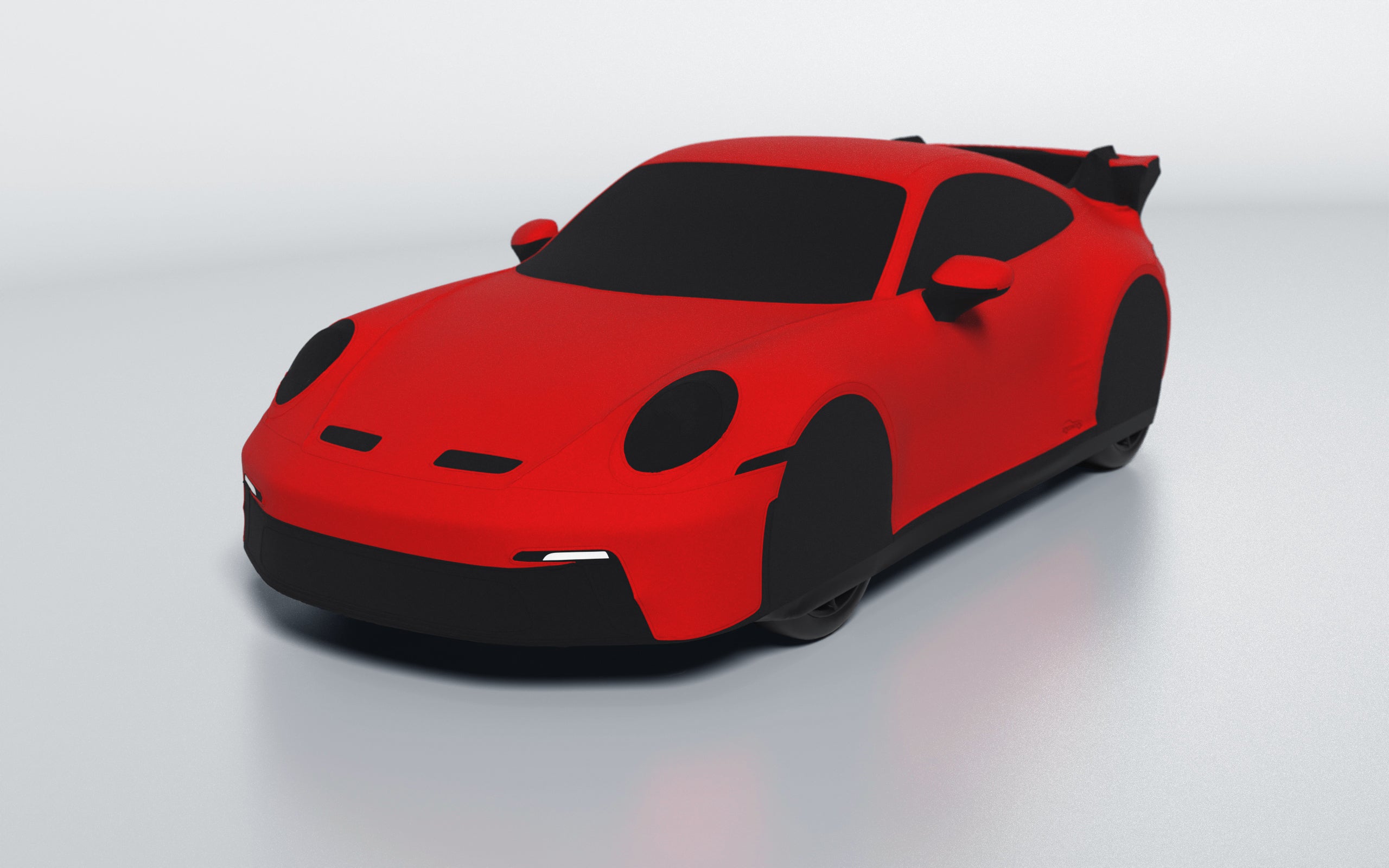 Goodwool tailor-made car cover for Porsche 911 (992.1) GT3 — Red 150
