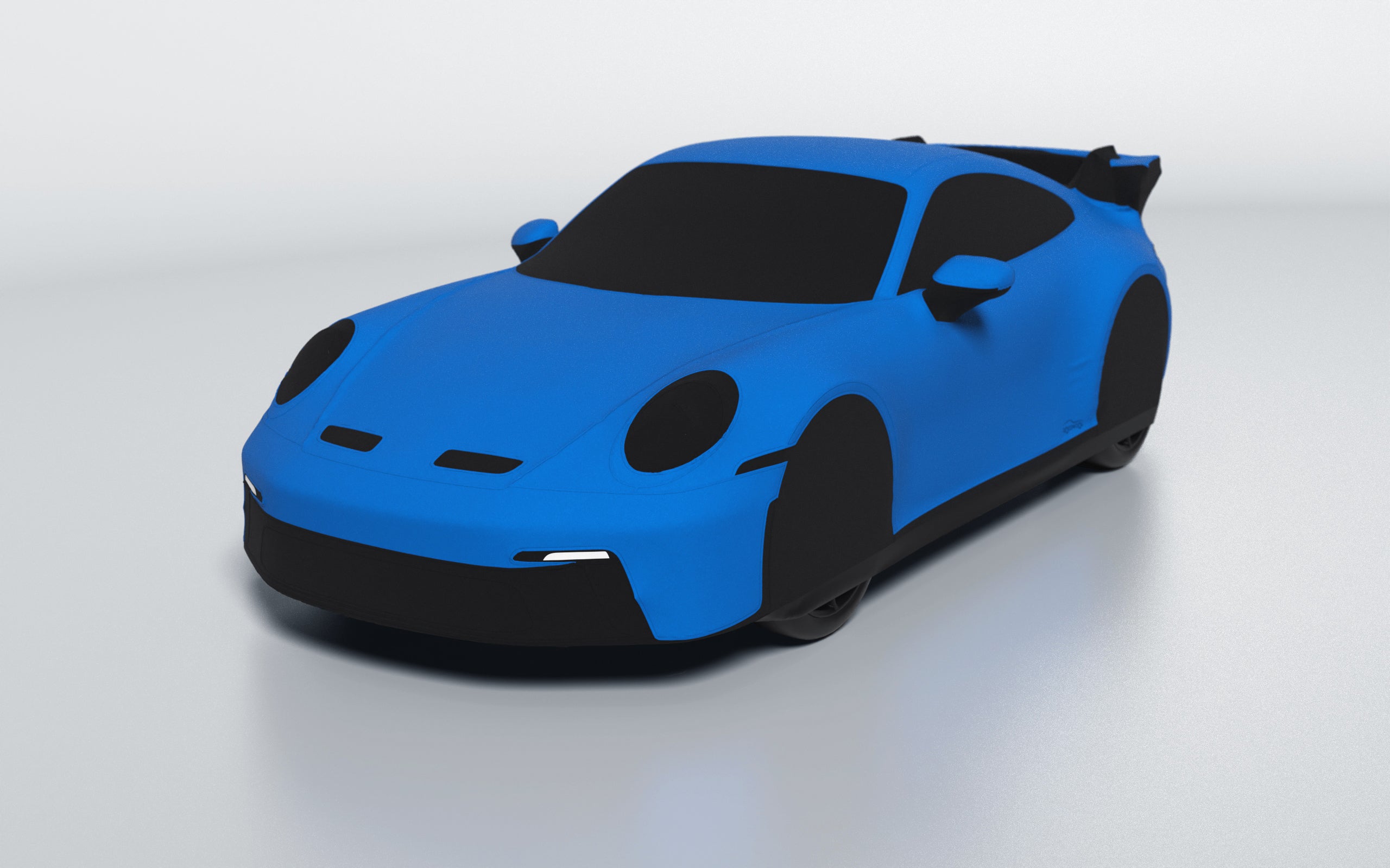 Goodwool tailor-made car cover for Porsche 911 (992.1) GT3 — Blue 540