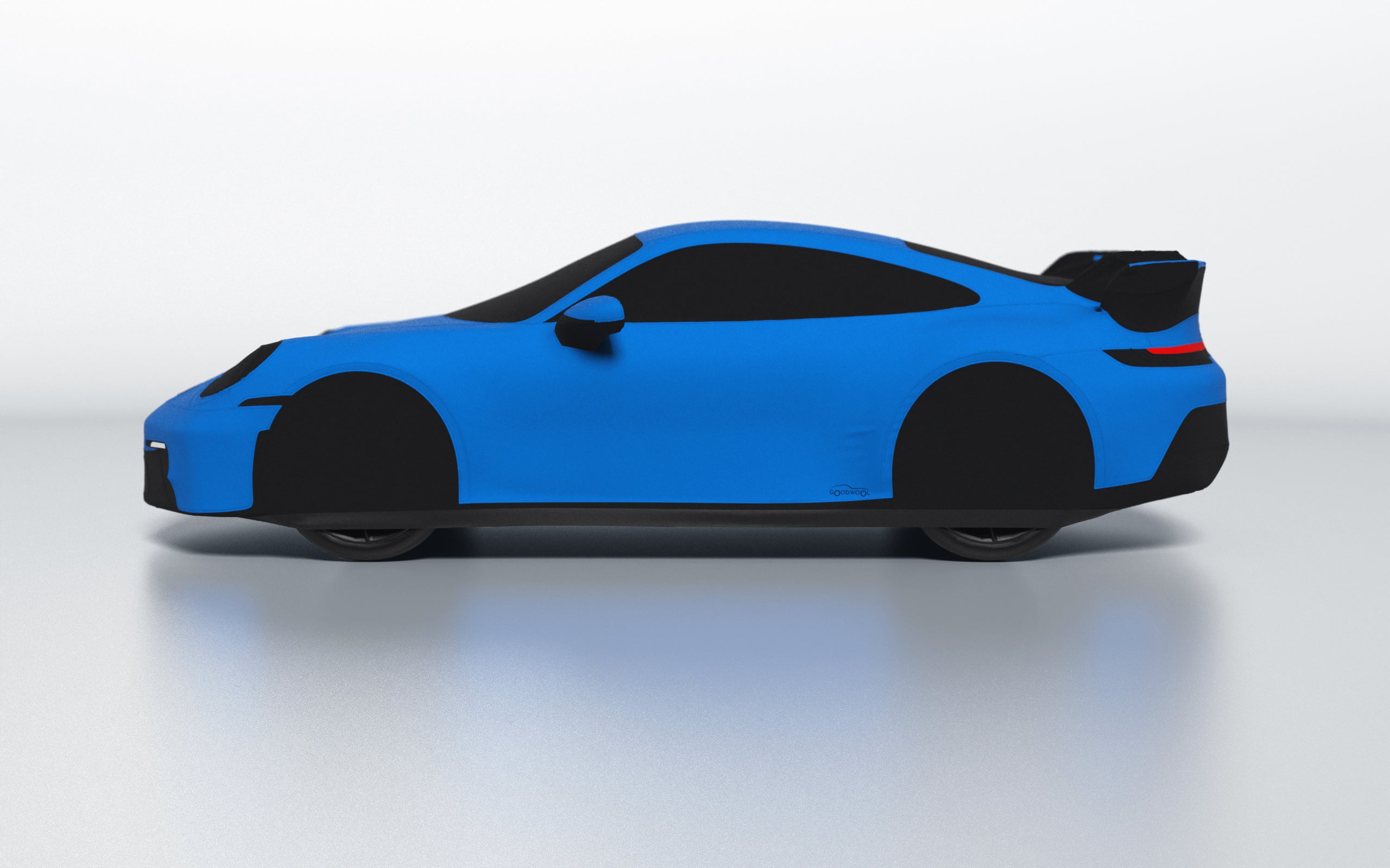 Goodwool tailor-made car cover for Porsche 911 (992.1) GT3 — Blue 540