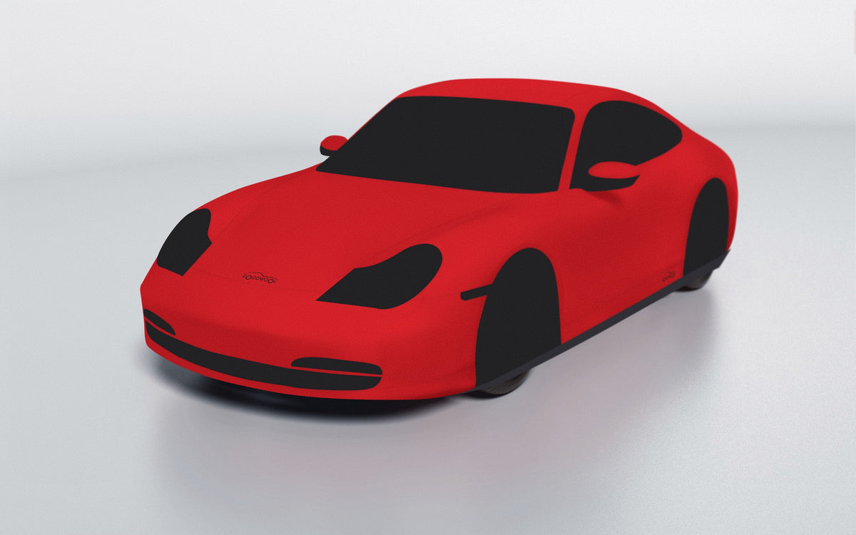Goodwool tailor-made car cover for Porsche 911 (996.1) Carrera 4 — Red 150