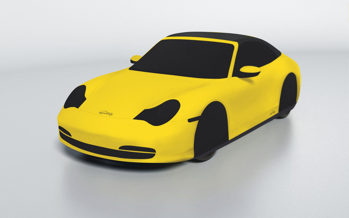 Goodwool tailor-made car cover for Porsche 911 (996.2) Carrera 4 Cabriolet — Yellow 340