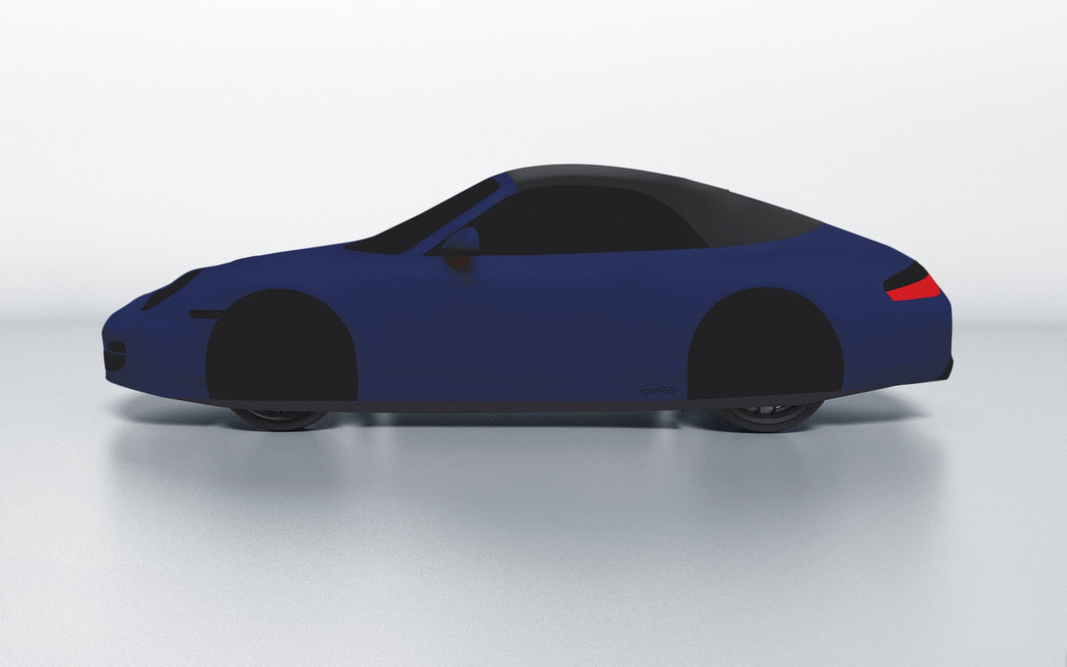 Goodwool tailor-made car cover for Porsche 911 (996.2) Carrera 4 Cabriolet — Blue 565