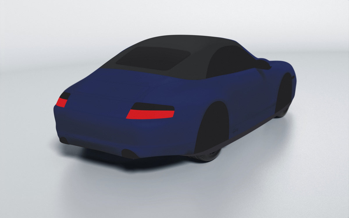 Goodwool tailor-made car cover for Porsche 911 (996.2) Carrera Cabriolet — Blue 565