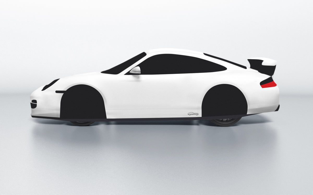 Goodwool tailor-made car cover for Porsche 911 (996.2) GT3 RS — White 010