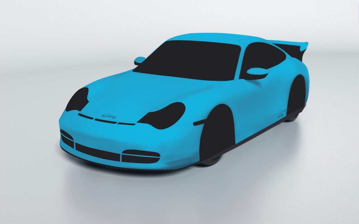 Goodwool tailor-made car cover for Porsche 911 (996.2) GT3 RS — Blue 525