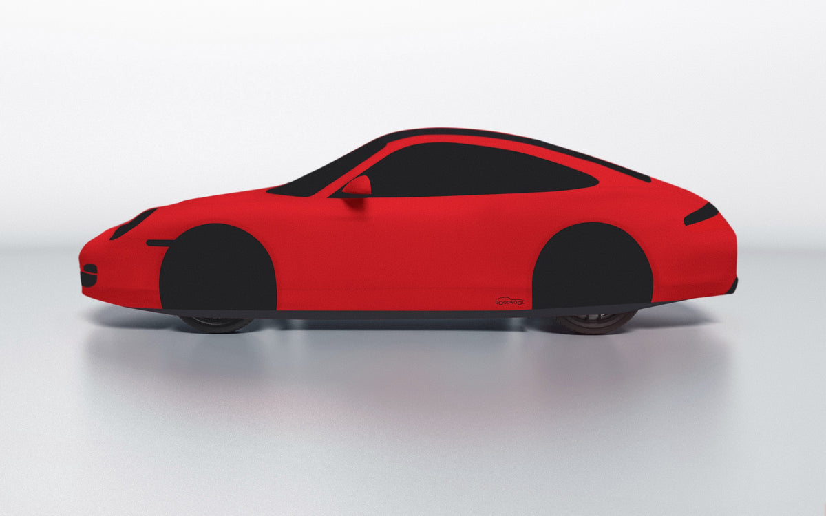 Goodwool tailor-made car cover for Porsche 911 (996.2) Targa — Red 150