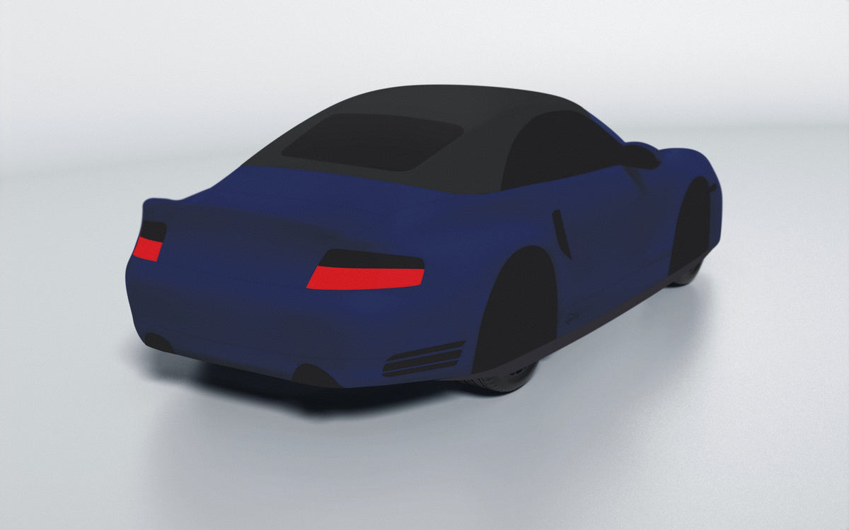 Goodwool tailor-made car cover for Porsche 911 (996.2) Turbo Cabriolet — Blue 565