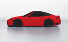 Goodwool tailor-made car cover for Porsche 911 (996.2) Turbo S Cabriolet — Red 150