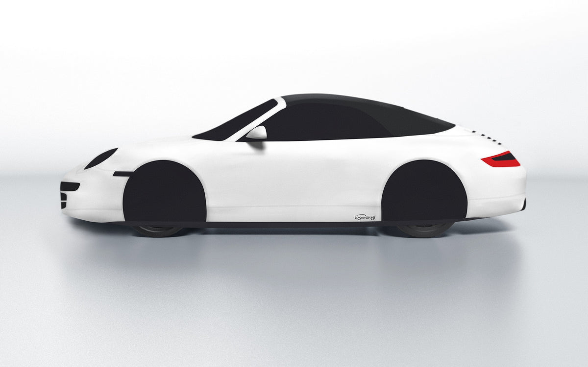 Goodwool tailor-made car cover for Porsche 911 (997.1) Carrera 4S Cabriolet — White 010