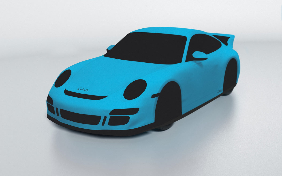 Goodwool tailor-made car cover for Porsche 911 (997.1) GT3 — Blue 525