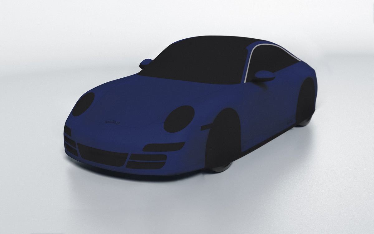 Goodwool tailor-made car cover for Porsche 911 (997.1) Targa 4S — Blue 565