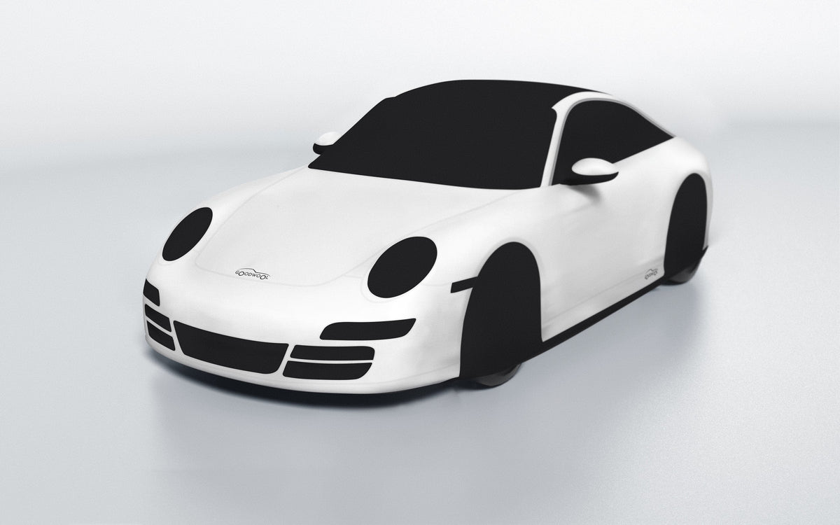 Goodwool tailor-made car cover for Porsche 911 (997.1) Targa 4 — White 010