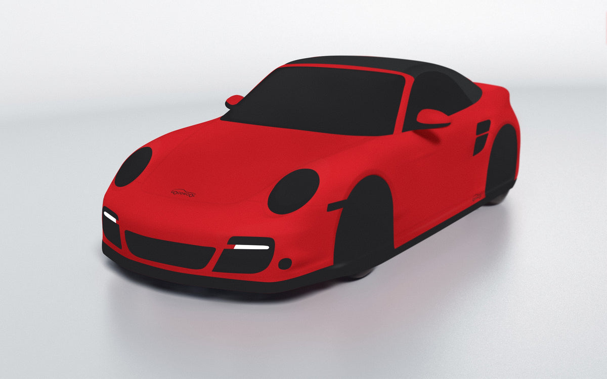 Goodwool tailor-made car cover for Porsche 911 (997.1) Turbo Cabriolet — Red 150
